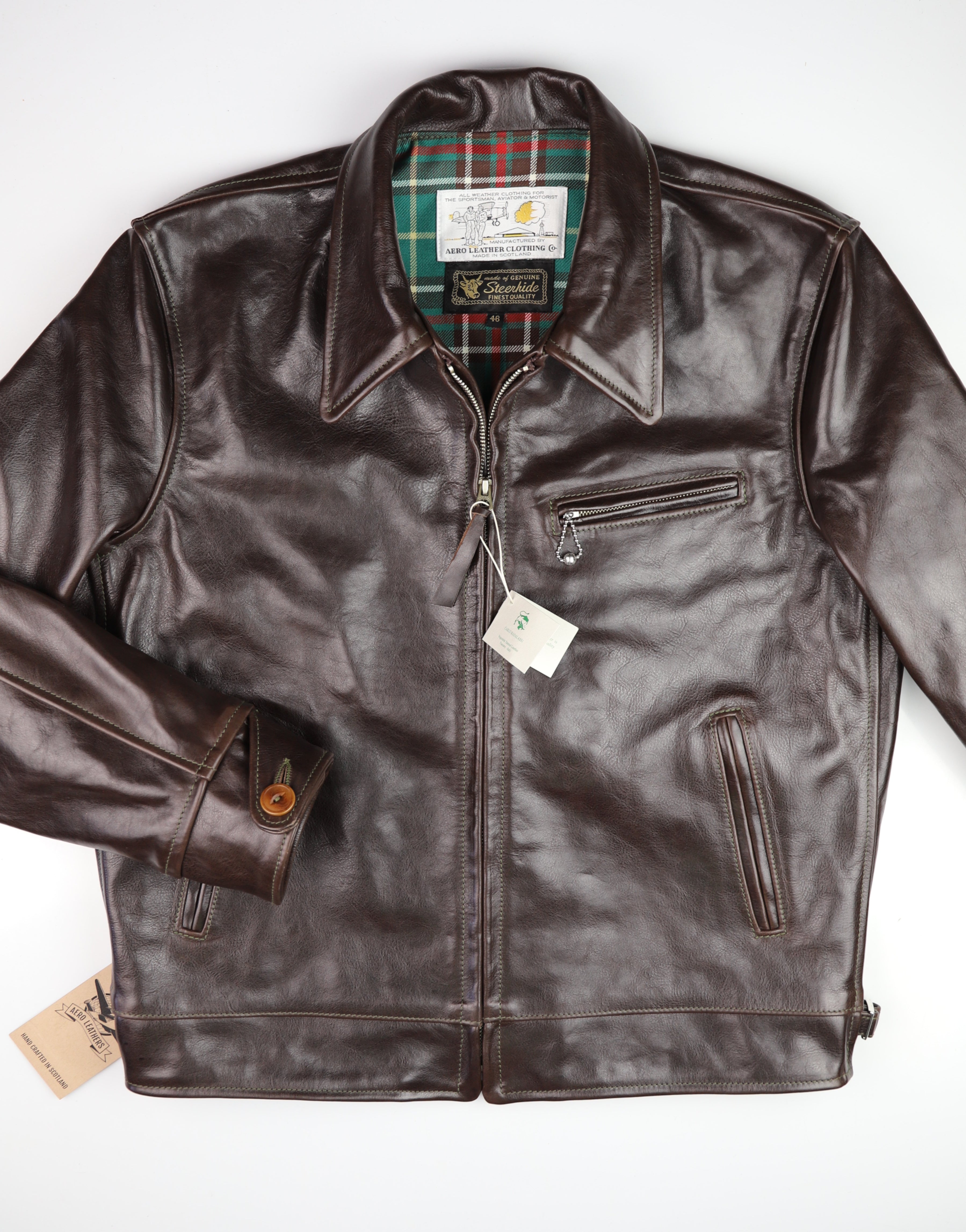 Aero Premier Highwayman, size 46, Chestnut Badalassi Cowhide