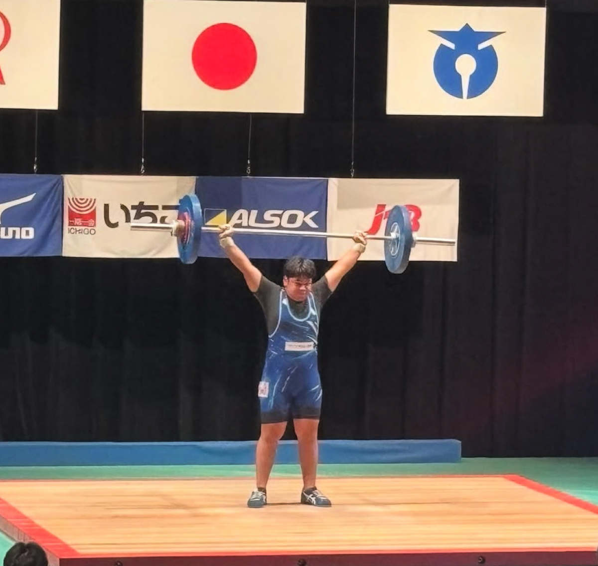 田口伸さん（バンコク日本人学校）、日本の全国中学ウエイト