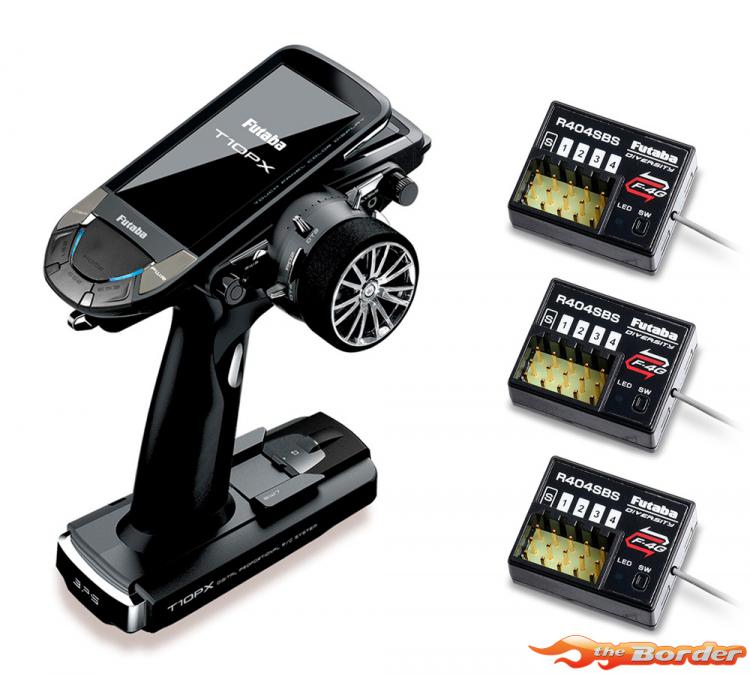 Futaba 10PX Radio F-4G/SR/T-FHSS w. Incl. 3x R404SBS