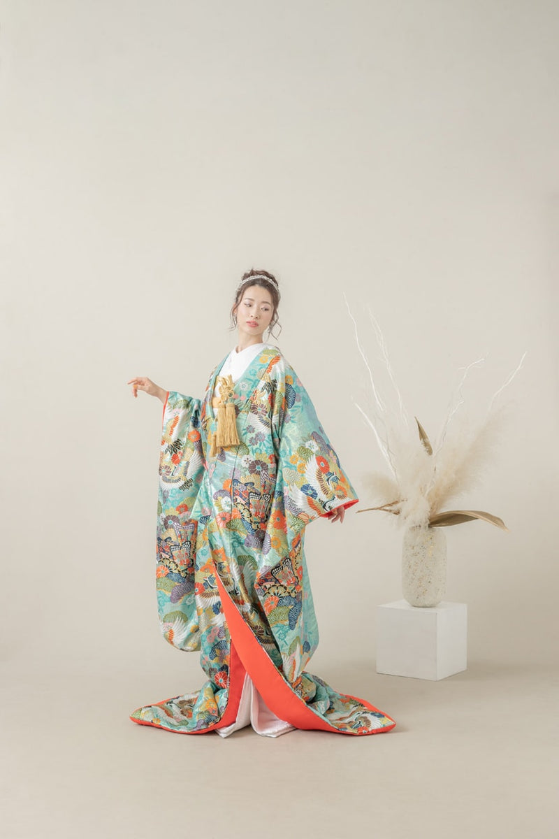 色打掛・御所鶴｜白無垢・色打掛レンタルなら結婚式着物専門の【THE