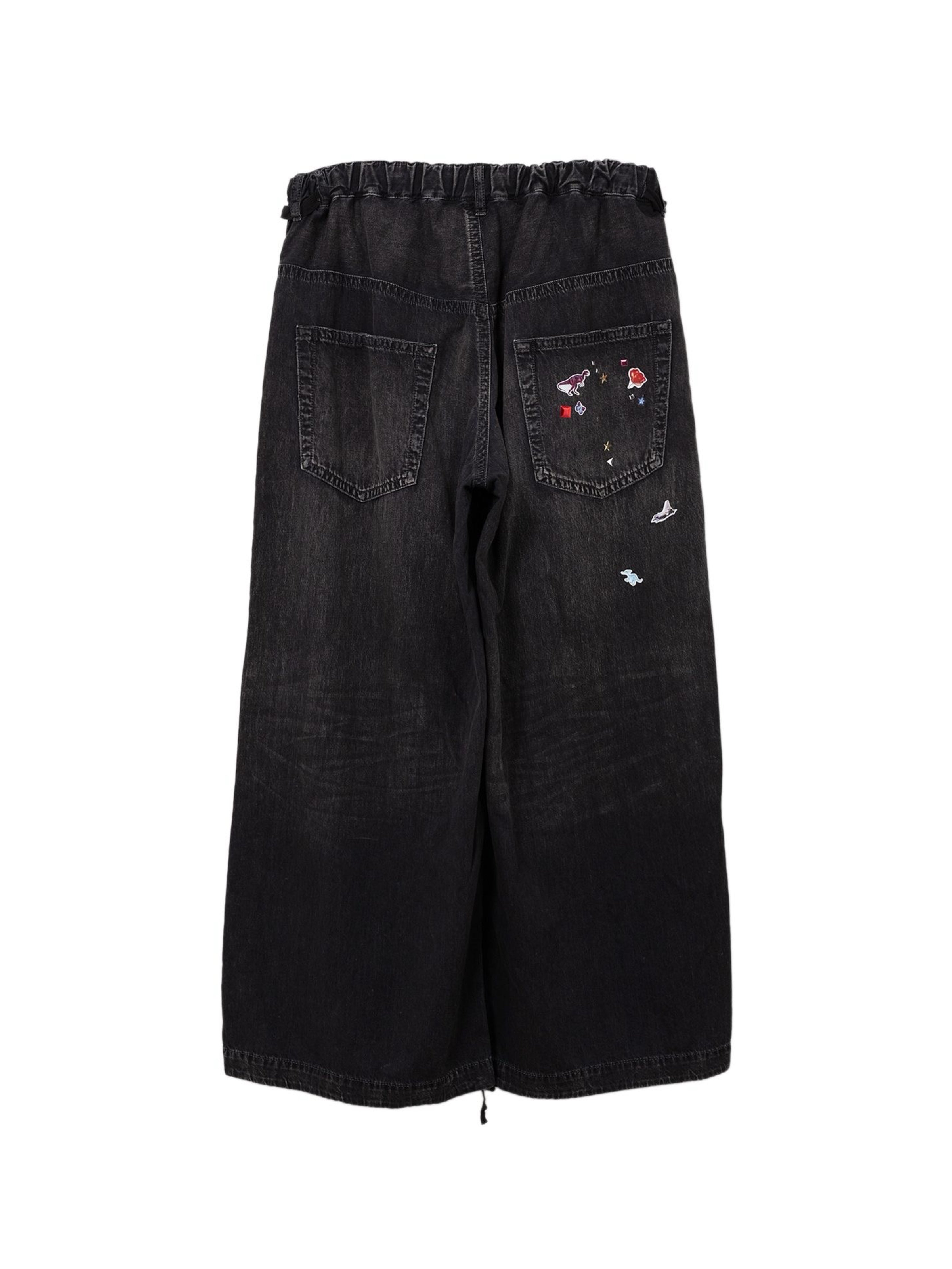 Maison MIHARA YASUHIRO Sticker Printed Huge Denim Black – THEPARKS