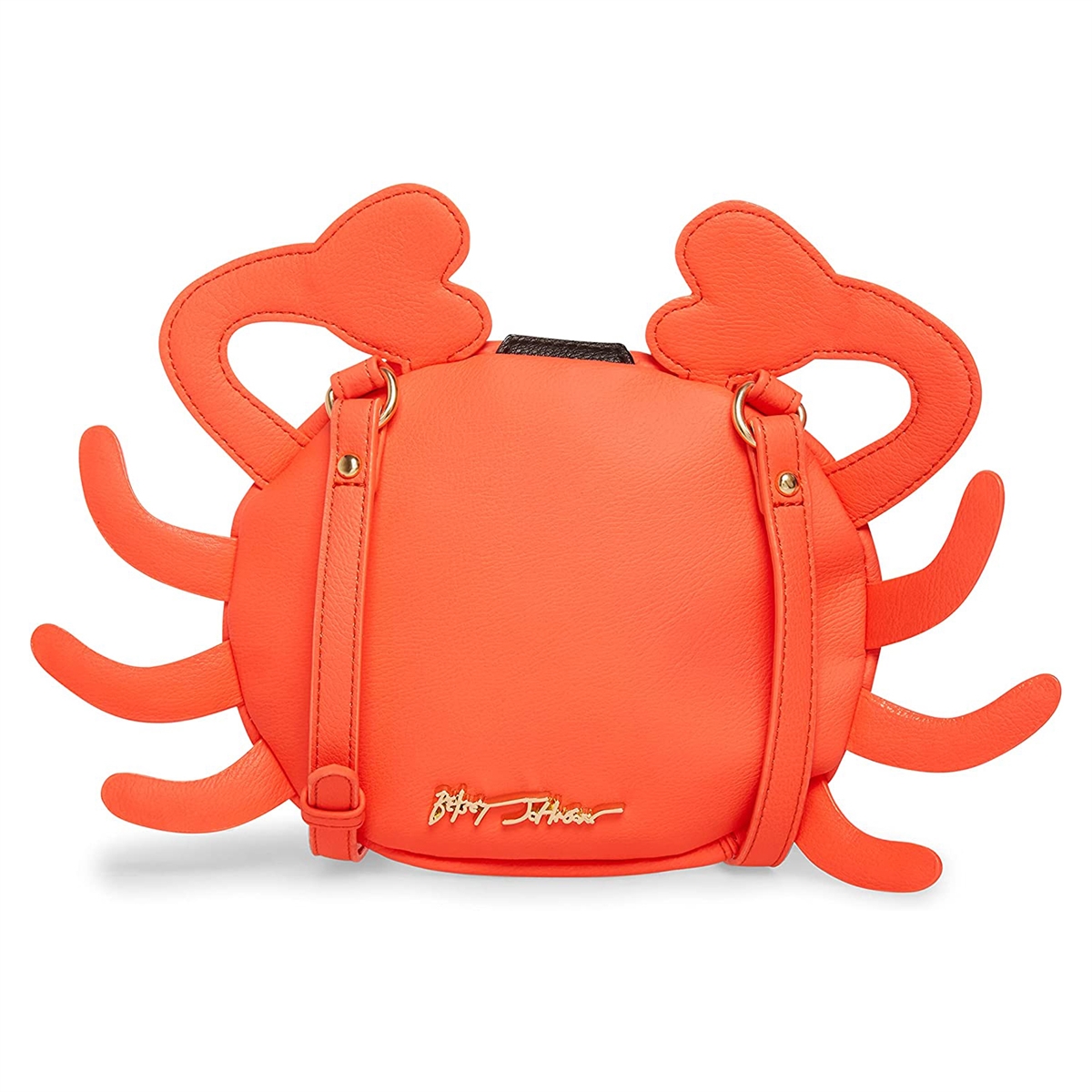 Betsey Johnson Kitsch Crabby Beach Crossbody Bag, Novelty Orange
