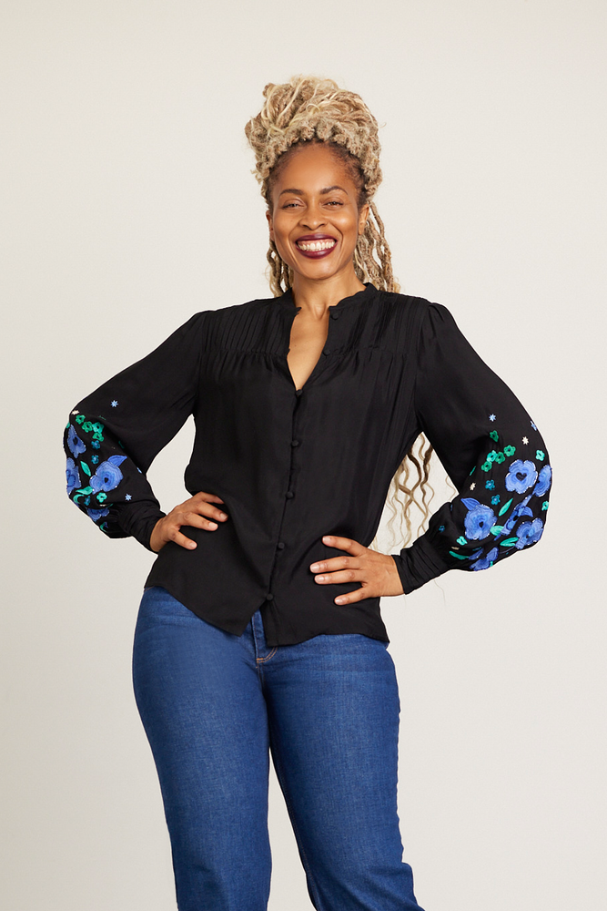 Fabienne Chapot Harry Embroidered Floral Blouse – The Bias Cut