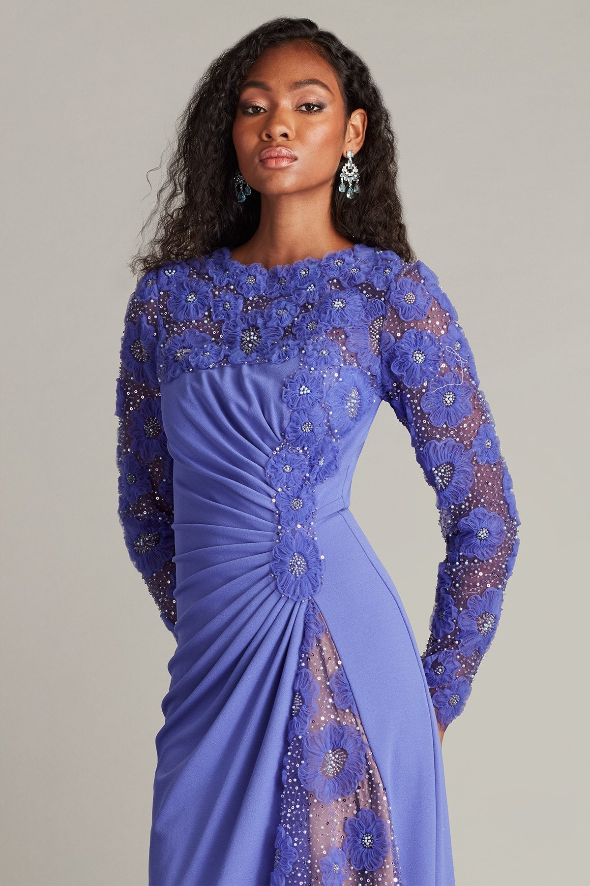 Tadashi Shoji CFE25401L Long Fitted Formal Evening Dress