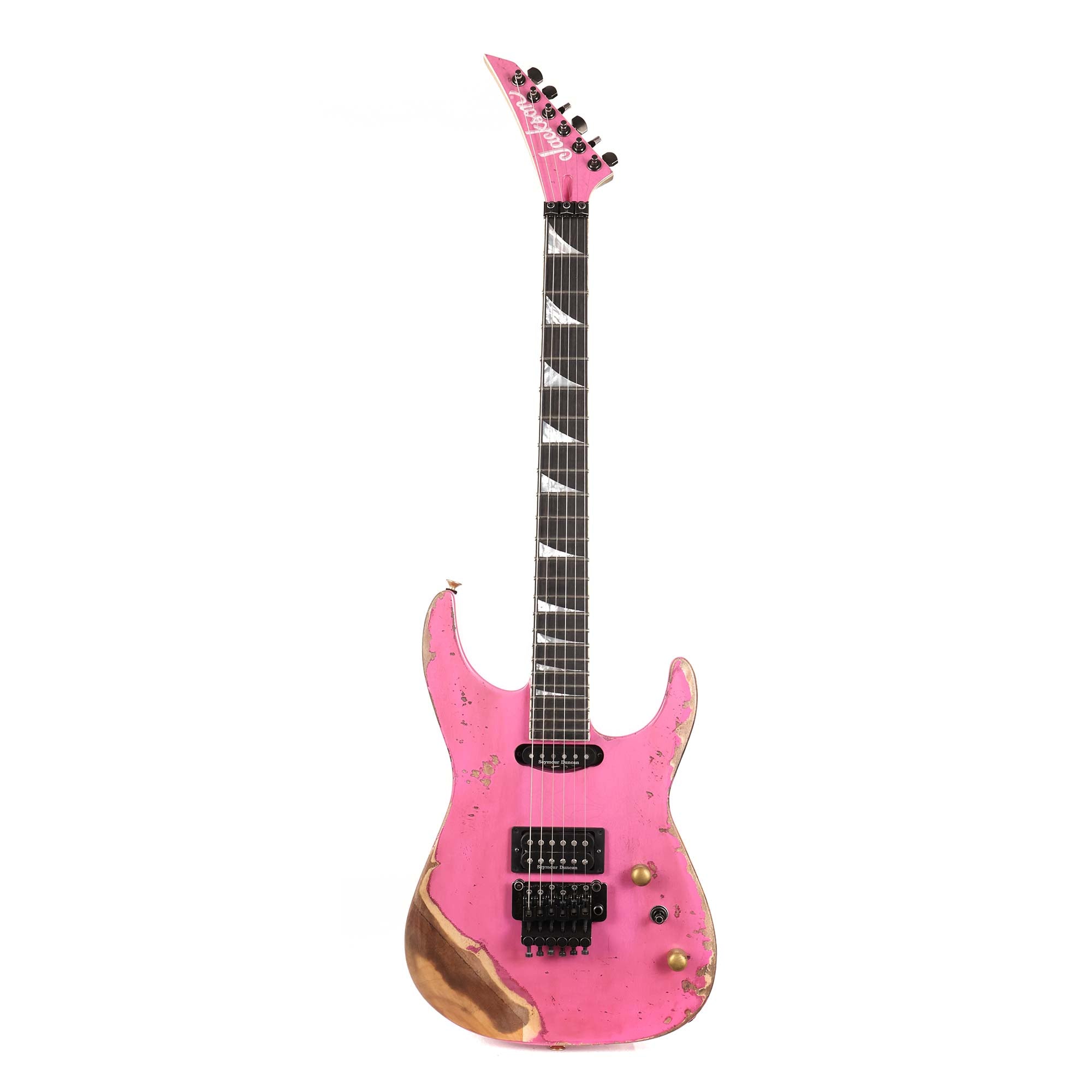 Jackson Custom Shop SL2V Nitro Aged Platinum Pink Music Zoo