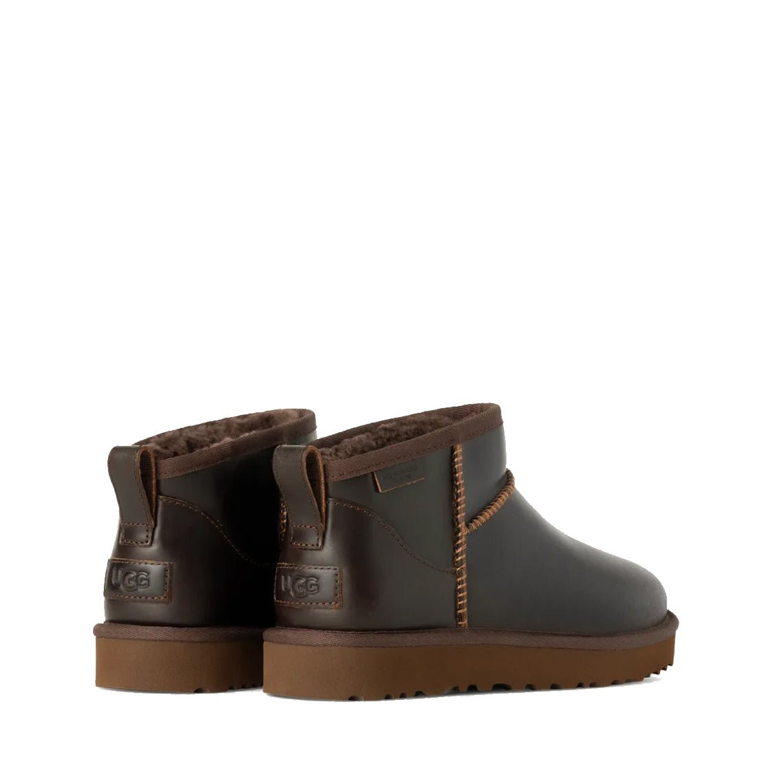 UGG Womens Classic Ultra Mini Leather Regen Boot Ironwood | The