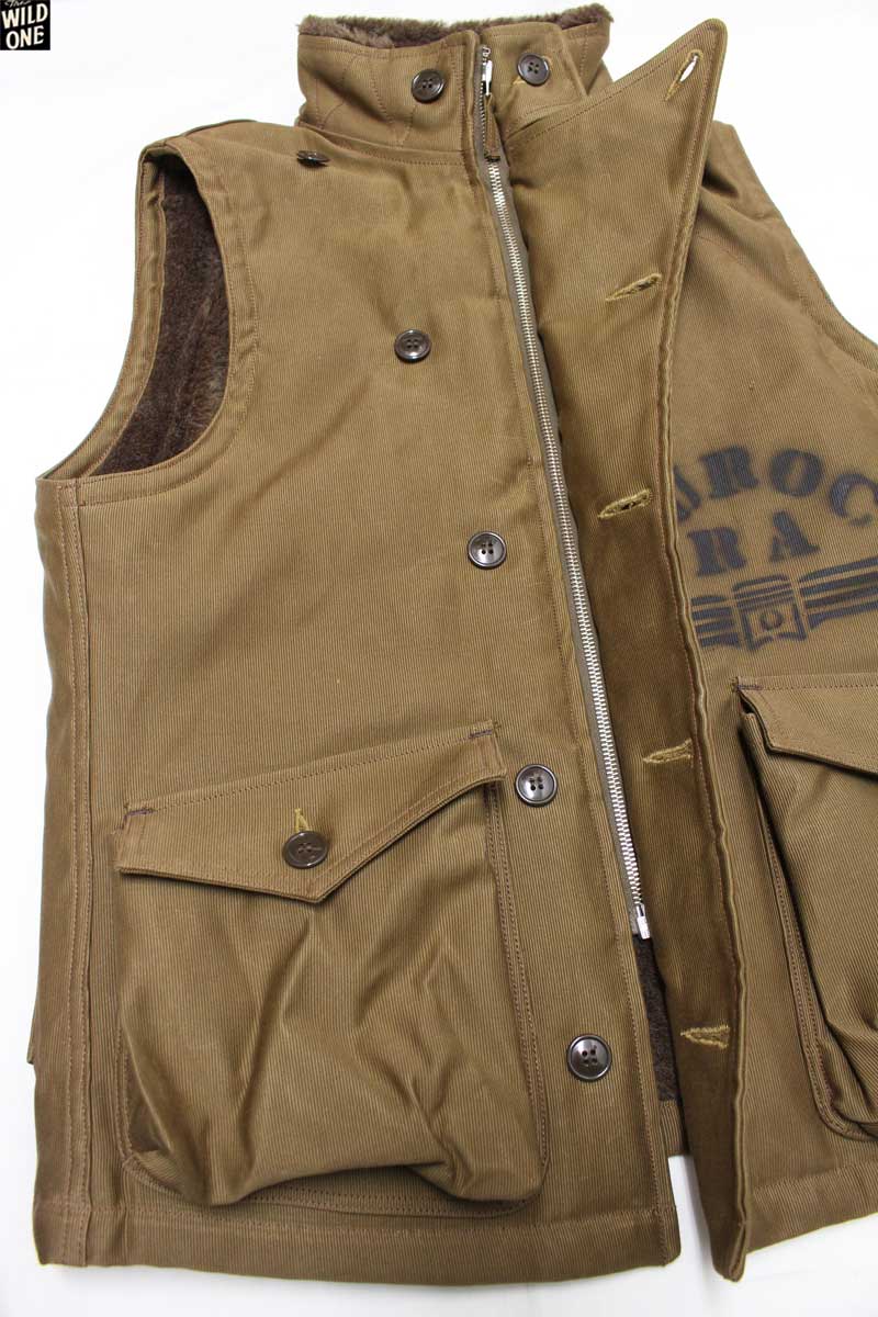 フリーホイーラーズ 【MRA ウインターアビエーターズベスト＜セピア