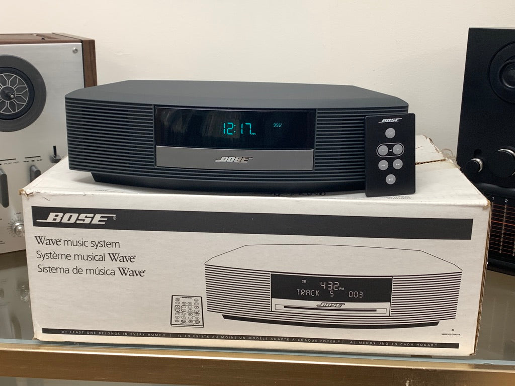 Bose Wave Radio II AM/FM Clock AWR1B2 w/ Remote, Box & Power Cord