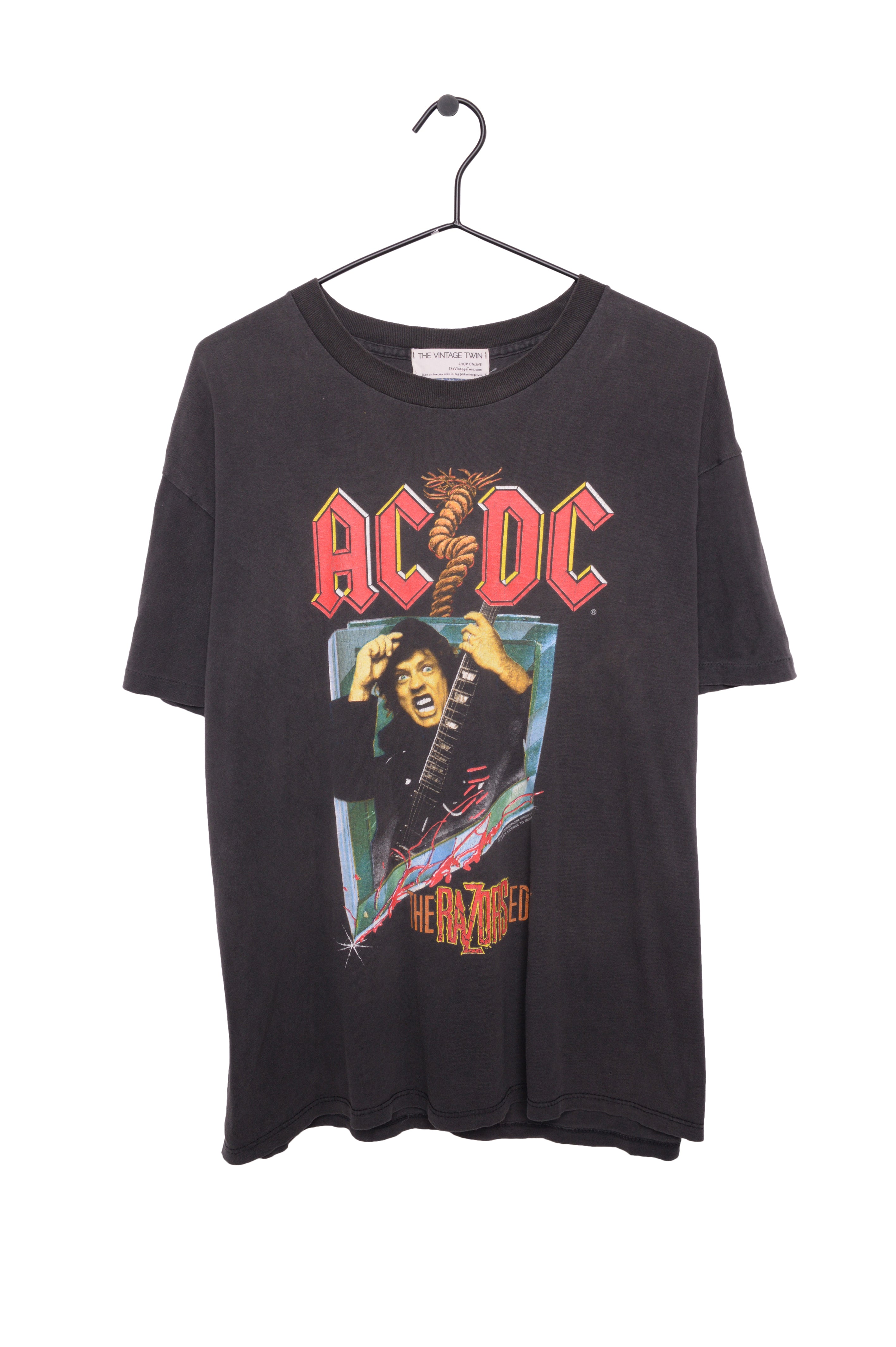 1991 AC/DC Tour Tee USA Free Shipping - The Vintage Twin