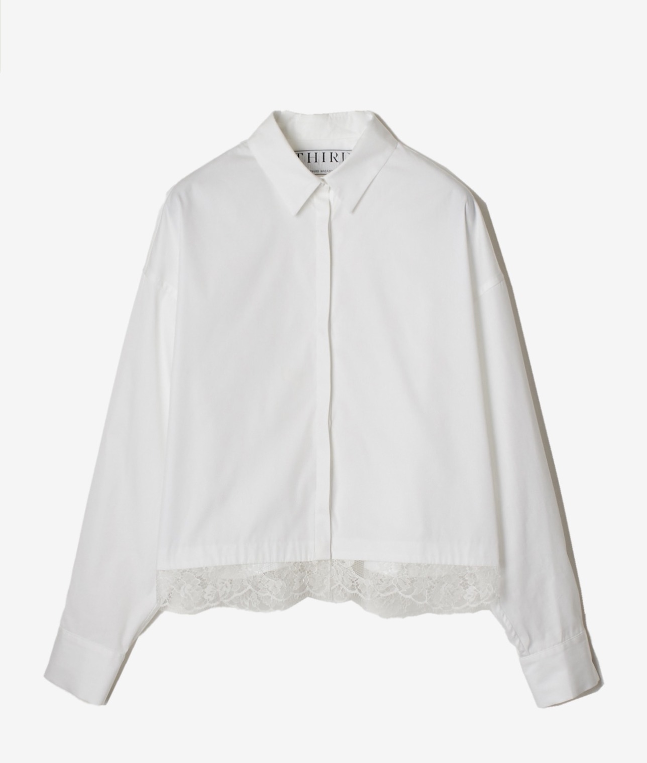 再販】裾レースブラウス(A0861FB108)｜THIRD MAGAZINE (サードマガジン