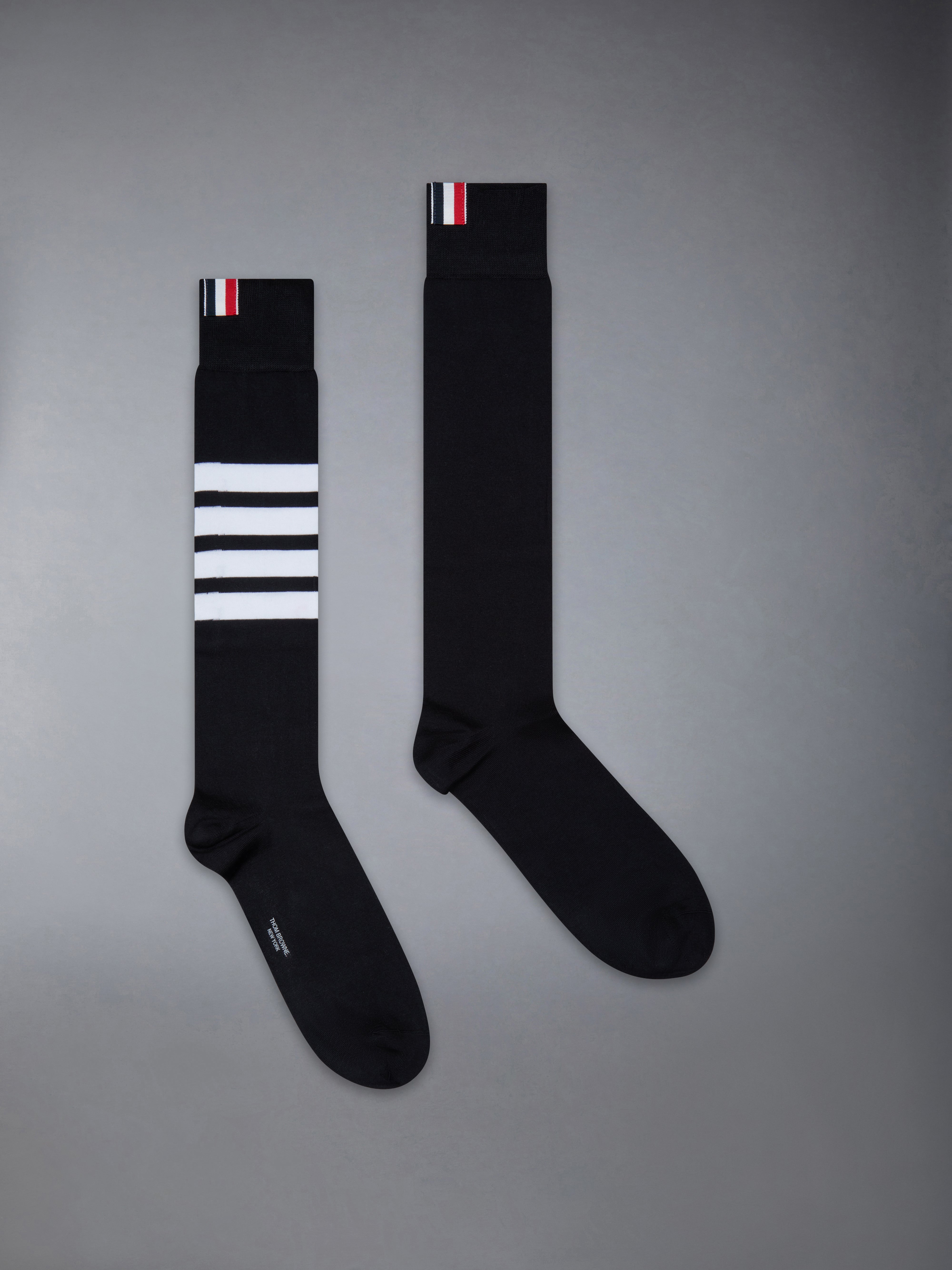 Cotton 4-Bar Mid Calf Sock | Thom Browne
