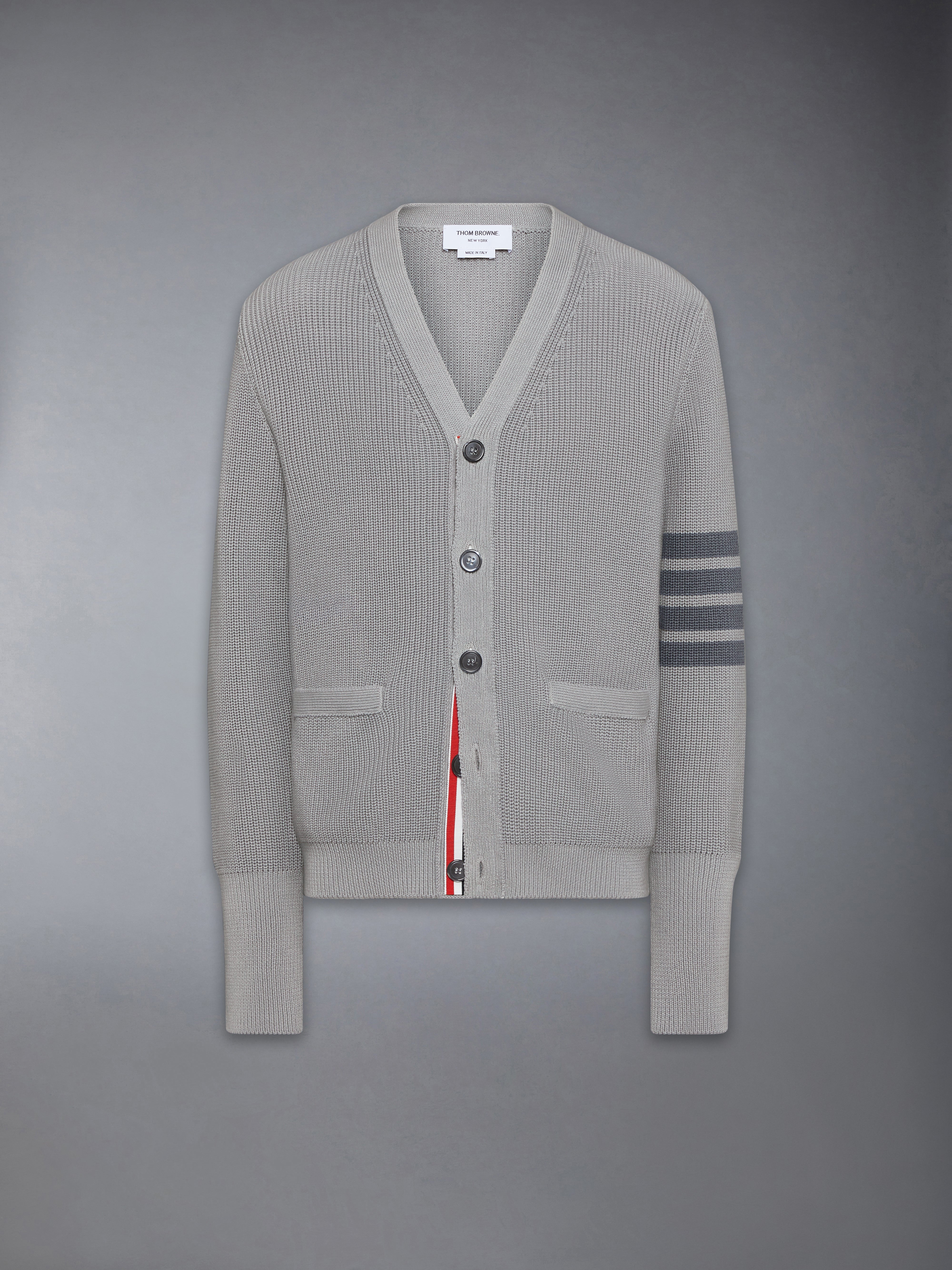 Garment Dyed 4-Bar Cardigan | Thom Browne