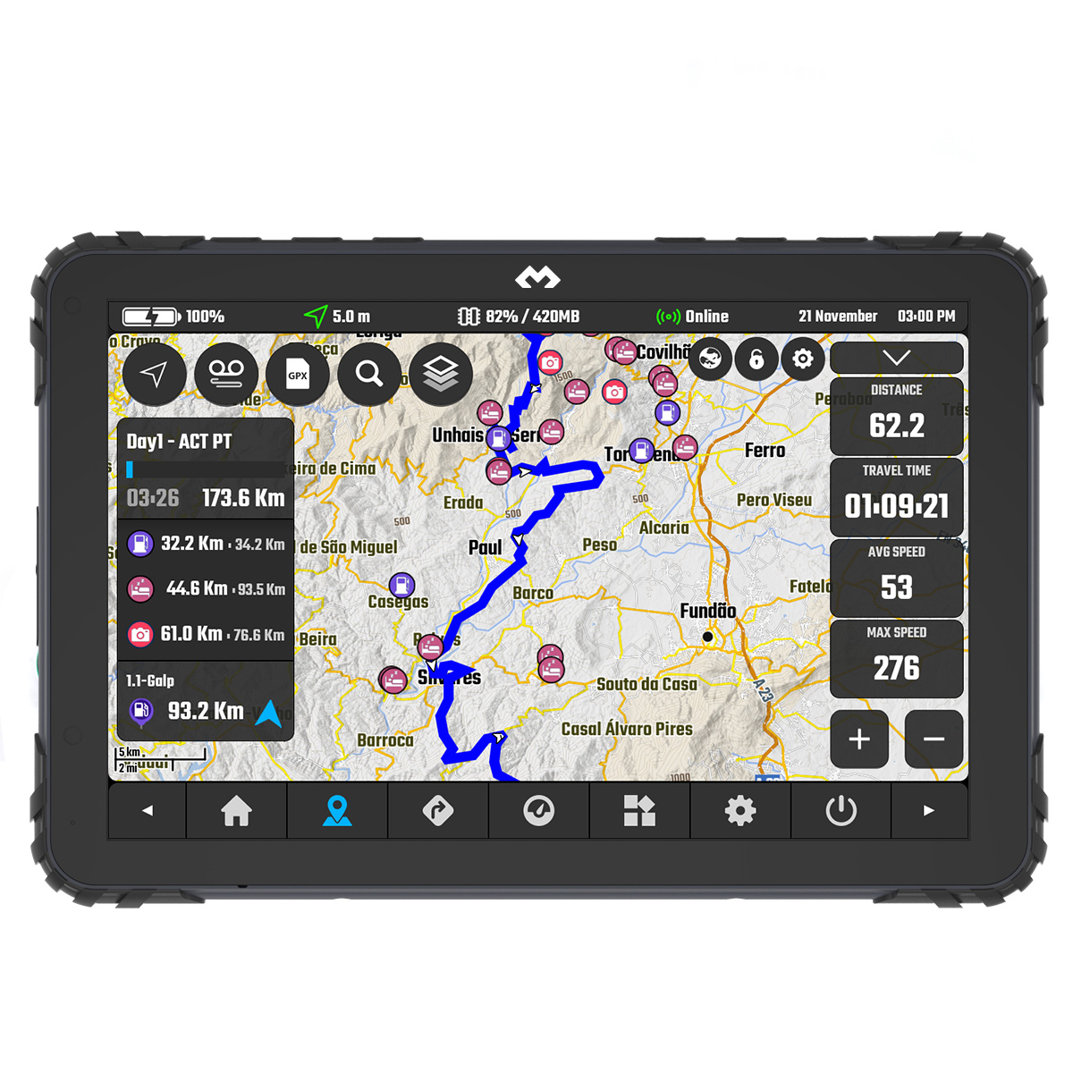 DMD-T880X GPS Navigation Tablet powered by Android