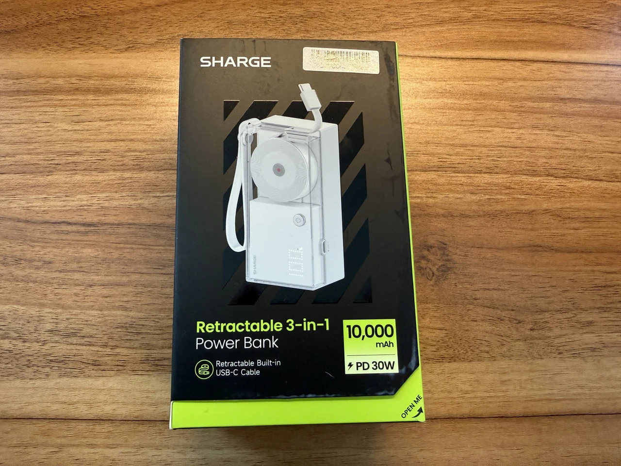 SHARGE 格納式 3-in-1 モバイルバッテリー 実機レビュー！30W対応