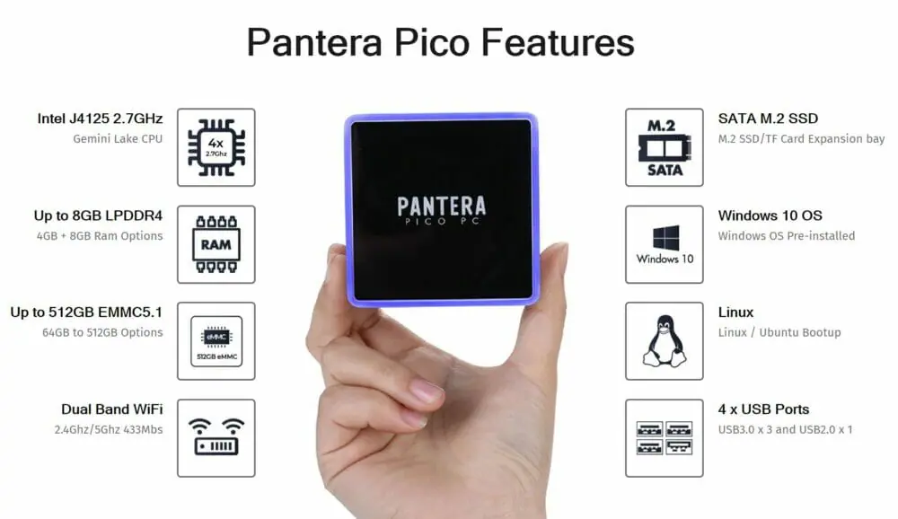 XDO Pantera Pico PC』レビュー | 高級感のある手のひらサイズPC