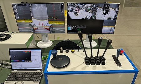 物流倉庫向け遠隔フォークリフト操作システム」フィールド実証実験を