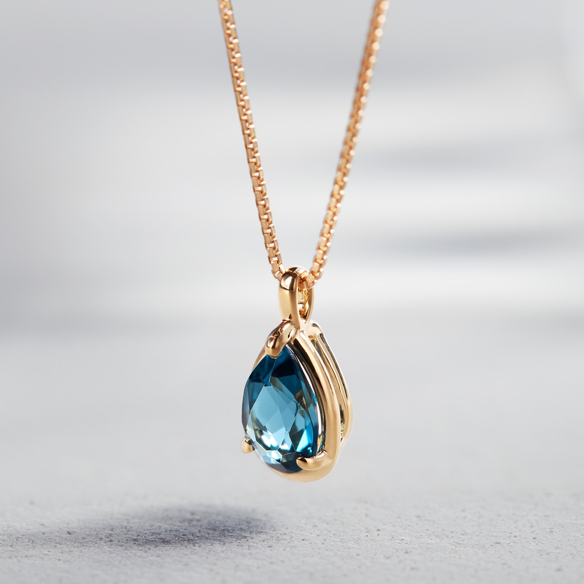 K18イエローゴールドロンドンブルートパーズネックレス(RPN768-002