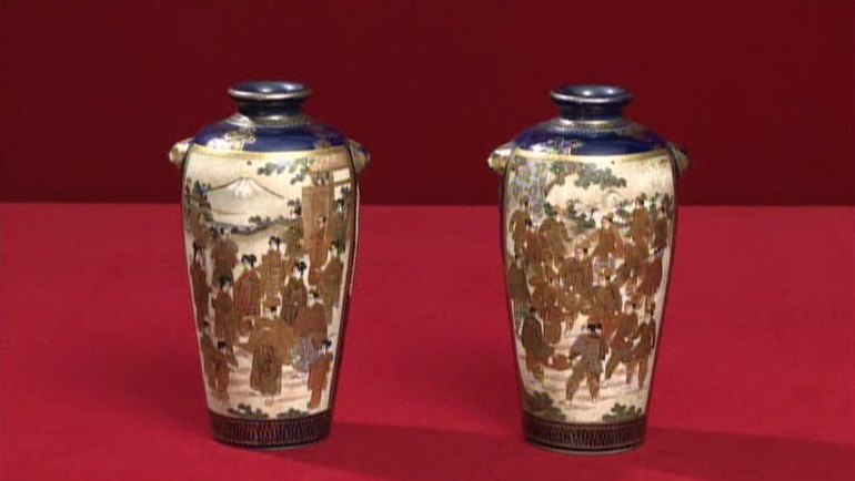 薩摩焼の花瓶一対｜開運！なんでも鑑定団｜テレビ東京
