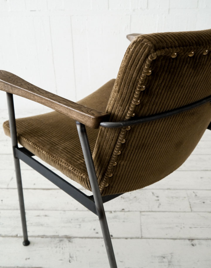 FURROWED-LEATHER ARM DINING CHAIR | TRUCK FURNITURE