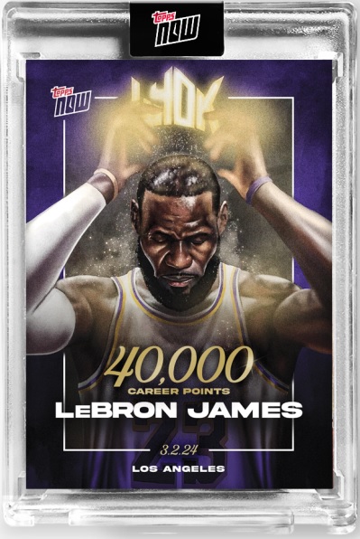 レブロン・ジェームズが史上初のNBA通算40,000得点！ 「TOPPS NOW」も