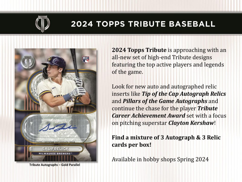 ⚾ MLB 2024 TOPPS TRIBUTE BASEBALL HOBBY【製品情報】 | Trading