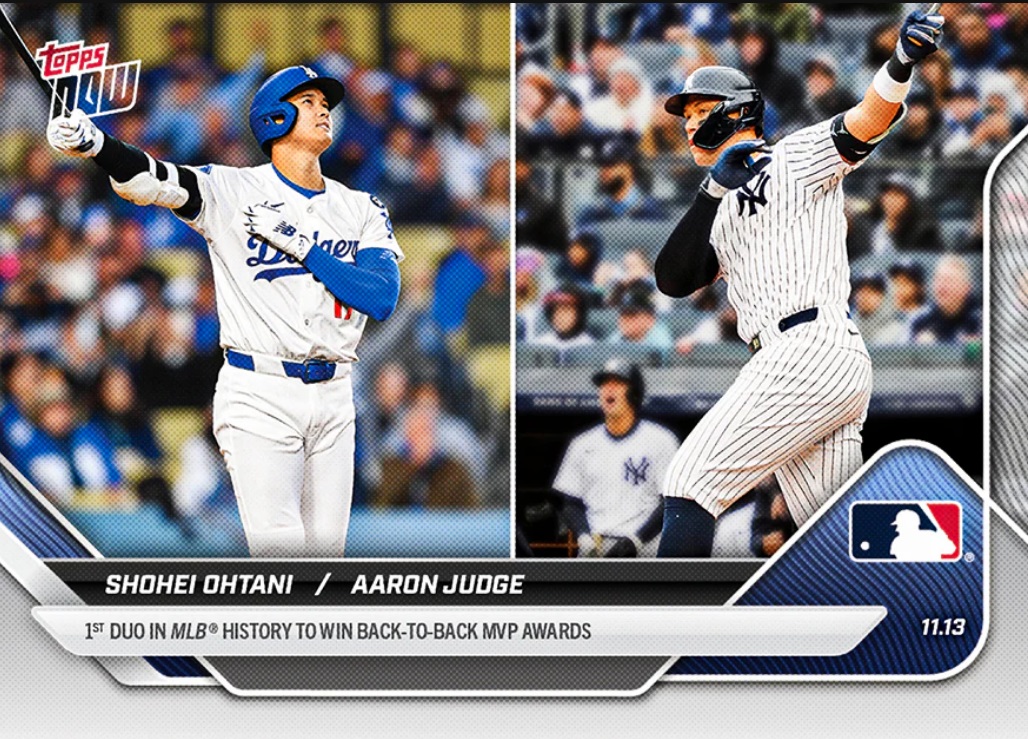 コラム】大谷翔平が満票で3年連続4度目のMVP受賞！ 「TOPPS NOW」に