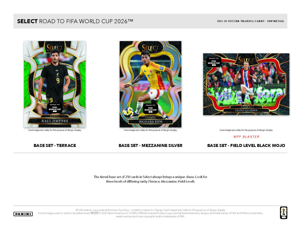 製品情報】2025-26 PANINI SELECT ROAD TO FIFA WORLD CUP MEGA BOX