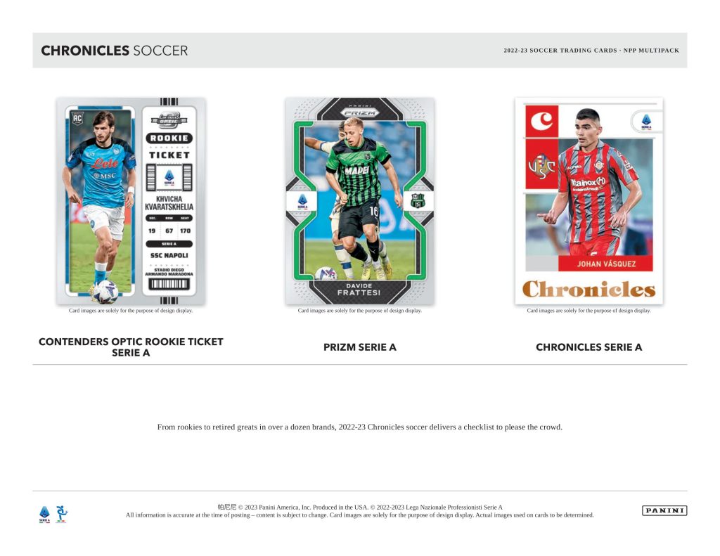 ⚽ 2022-23 PANINI CHRONICLES SOCCER MULTI PACK【製品情報