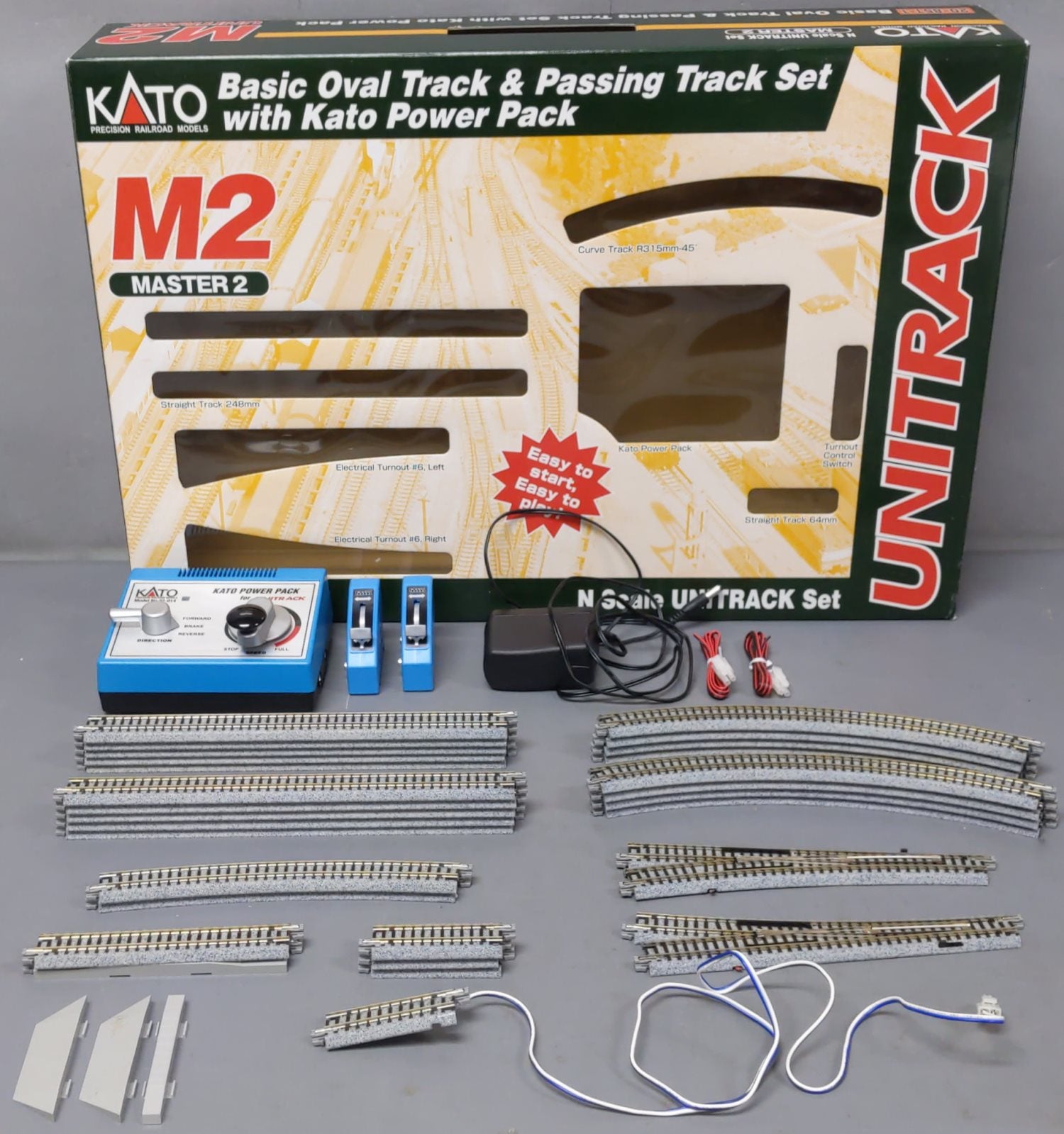 Kato 20-851-1 M2 Basic Oval & Siding Track Pack with Transformer