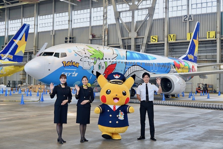 スカイマーク、「ピカチュウジェットBC2」公開 “一番大きいポケモン”を