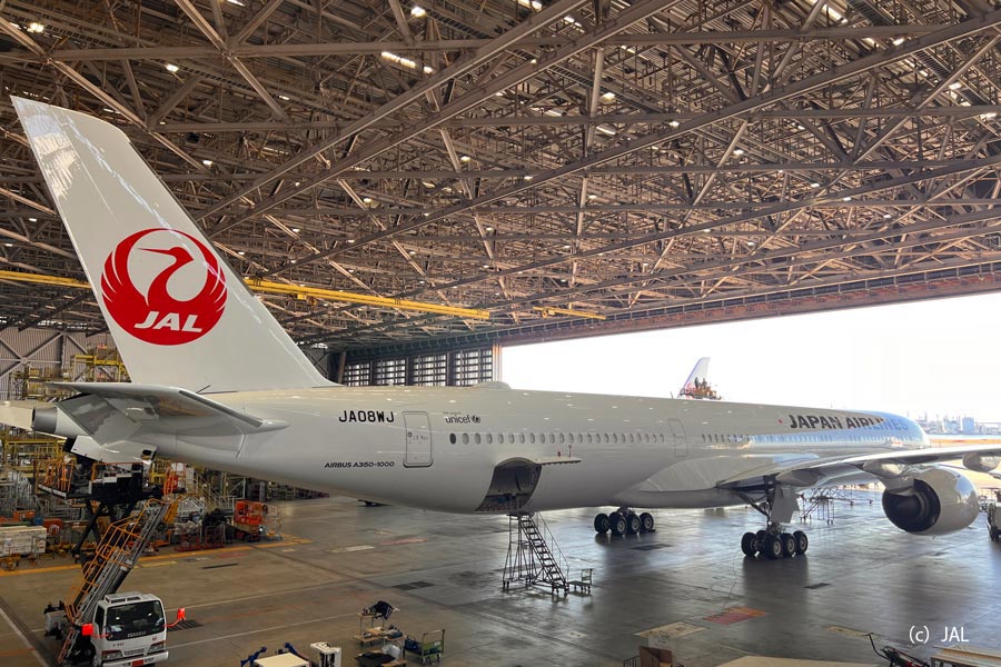 JAL Unveils the 8th Airbus A350-1000 Aircraft - TRAICY Global