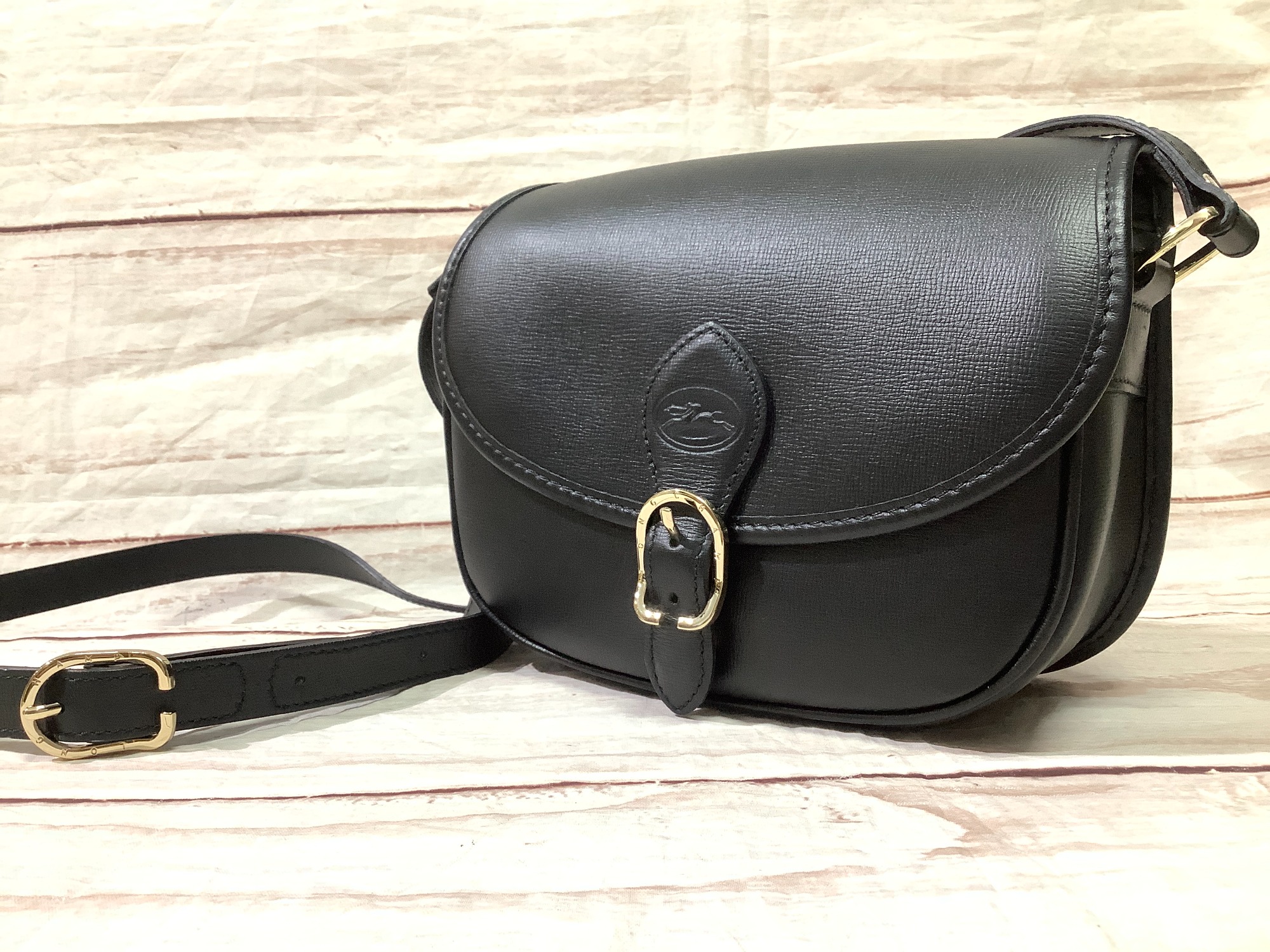 LONGCHAMP (ロンシャン) ショルダーバッグ レザー ブラック 買取入荷