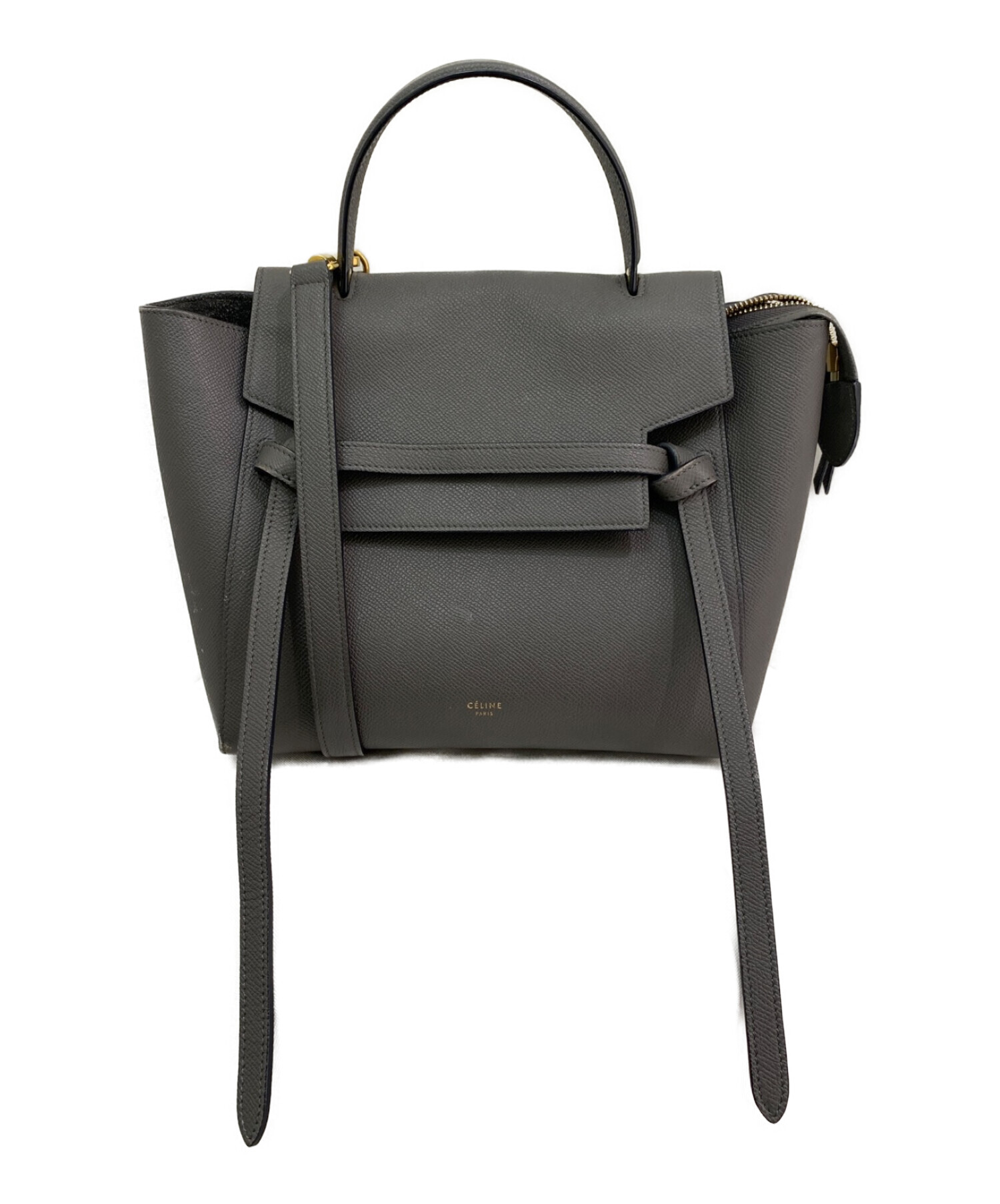 中古・古着通販】CELINE (セリーヌ) ベルトバッグ グレー サイズ