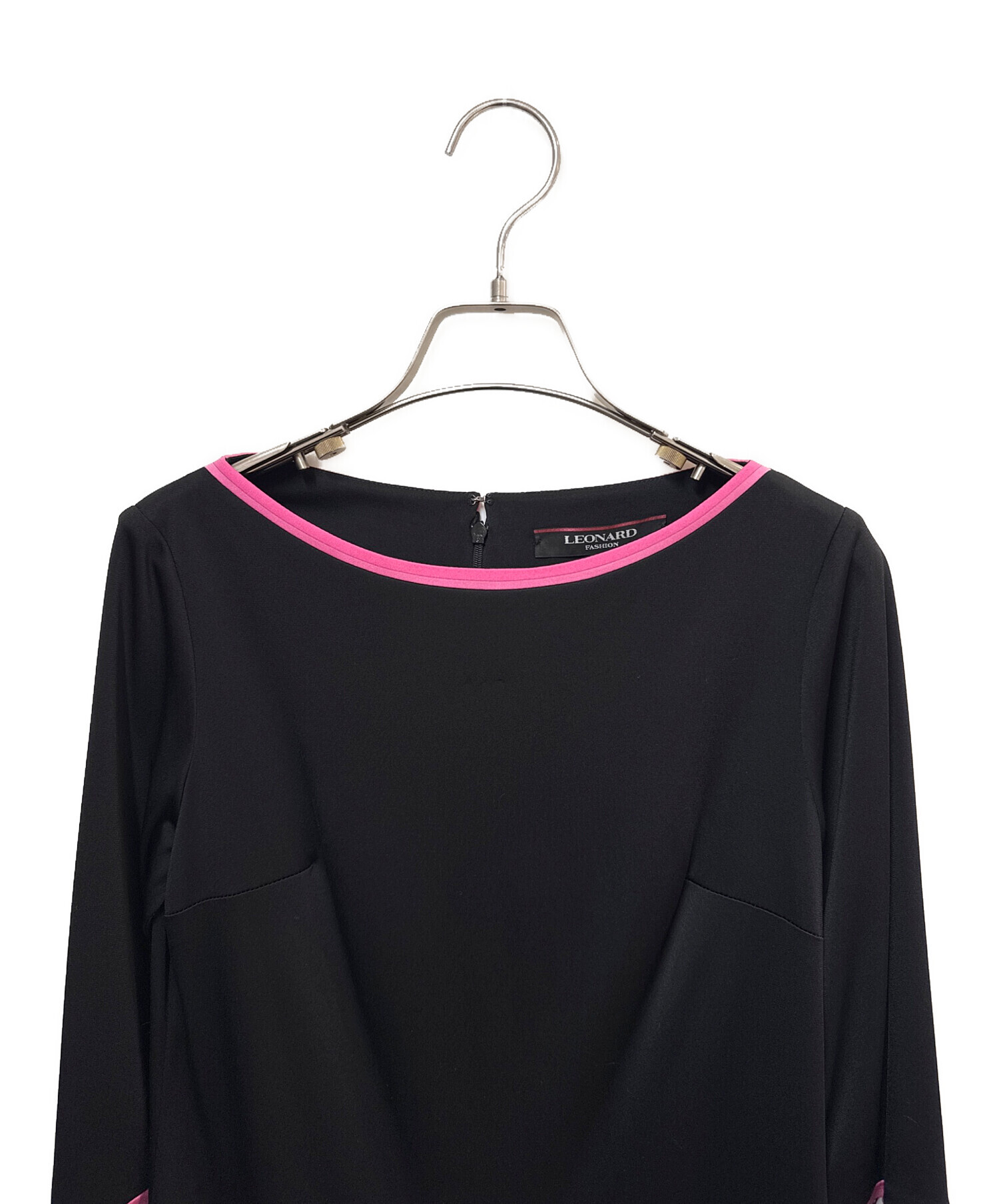 中古・古着通販】LEONARD (レオナール) 花柄ワンピース ブラック