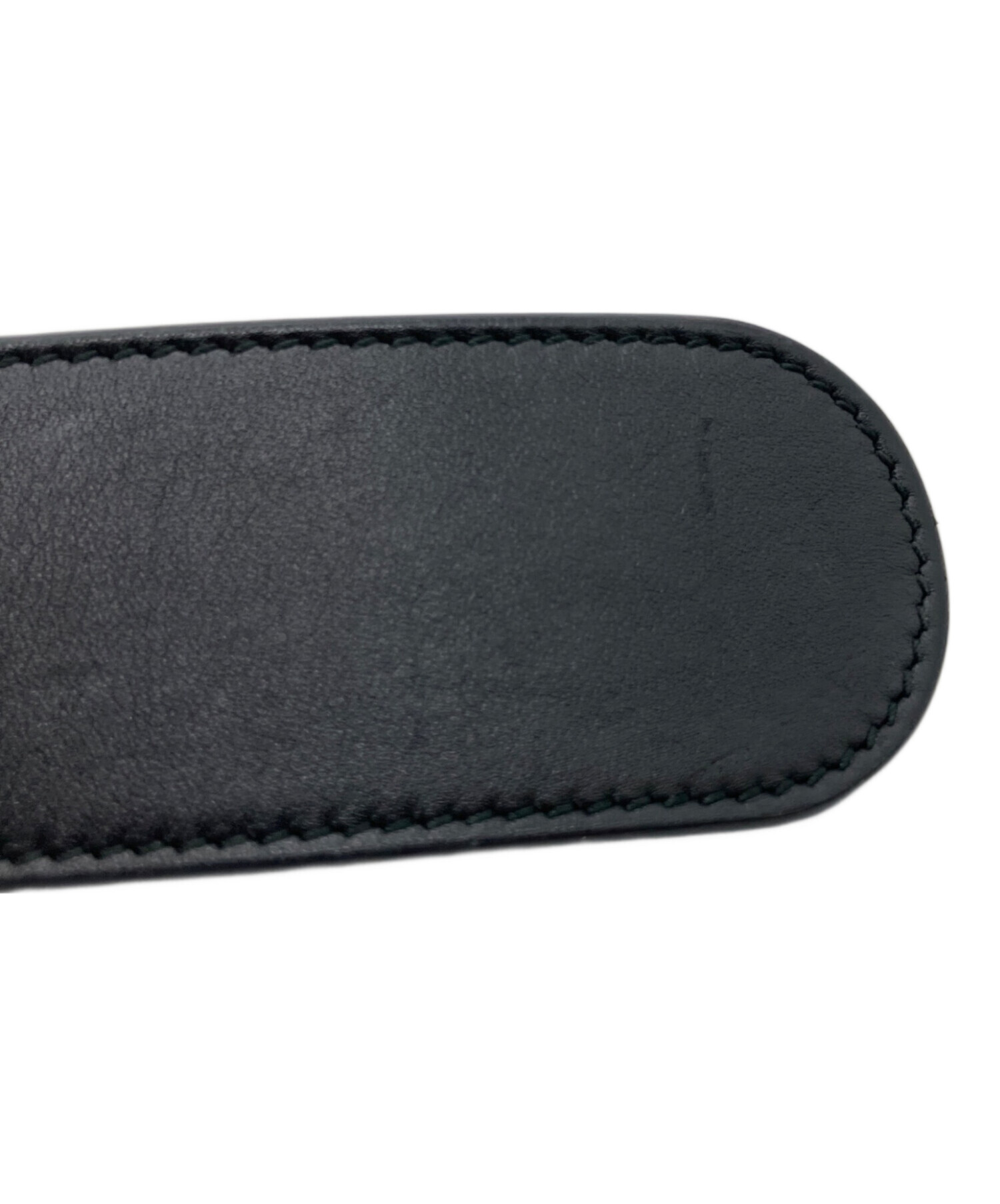 中古・古着通販】GUCCI (グッチ) ダブルGレザーベルト ブラック サイズ