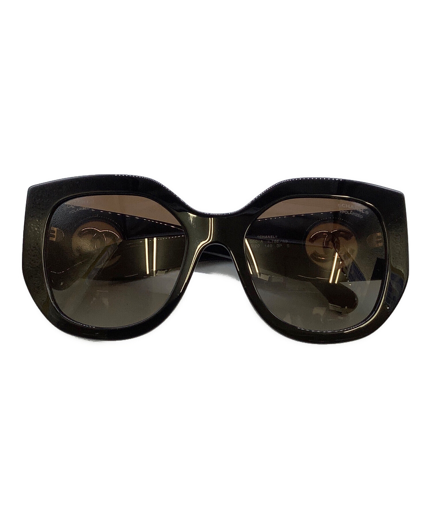 中古・古着通販】CHANEL (シャネル) サングラス ブラック サイズ:55