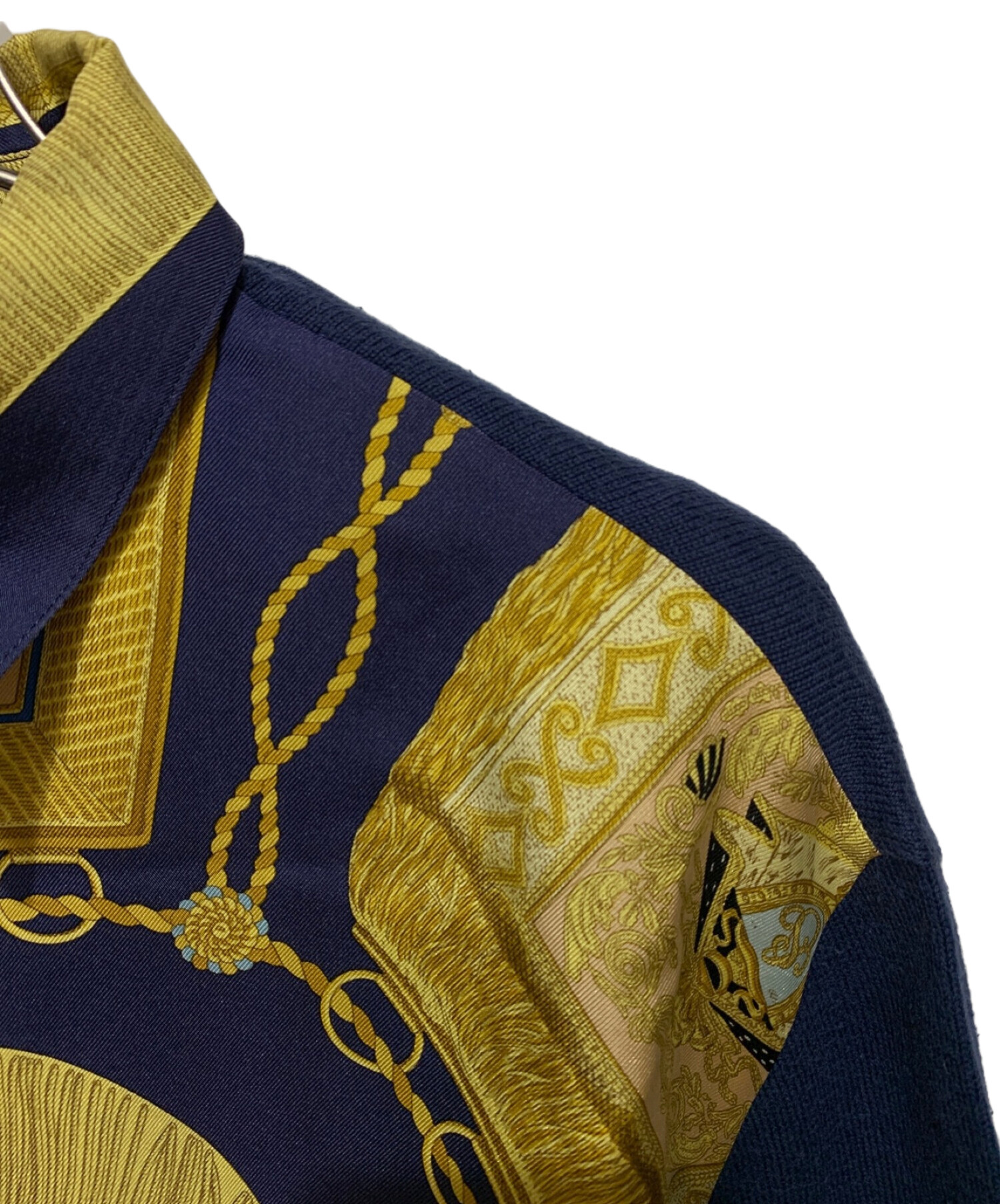 中古・古着通販】HERMES (エルメス) カシミヤニット切替シャツ