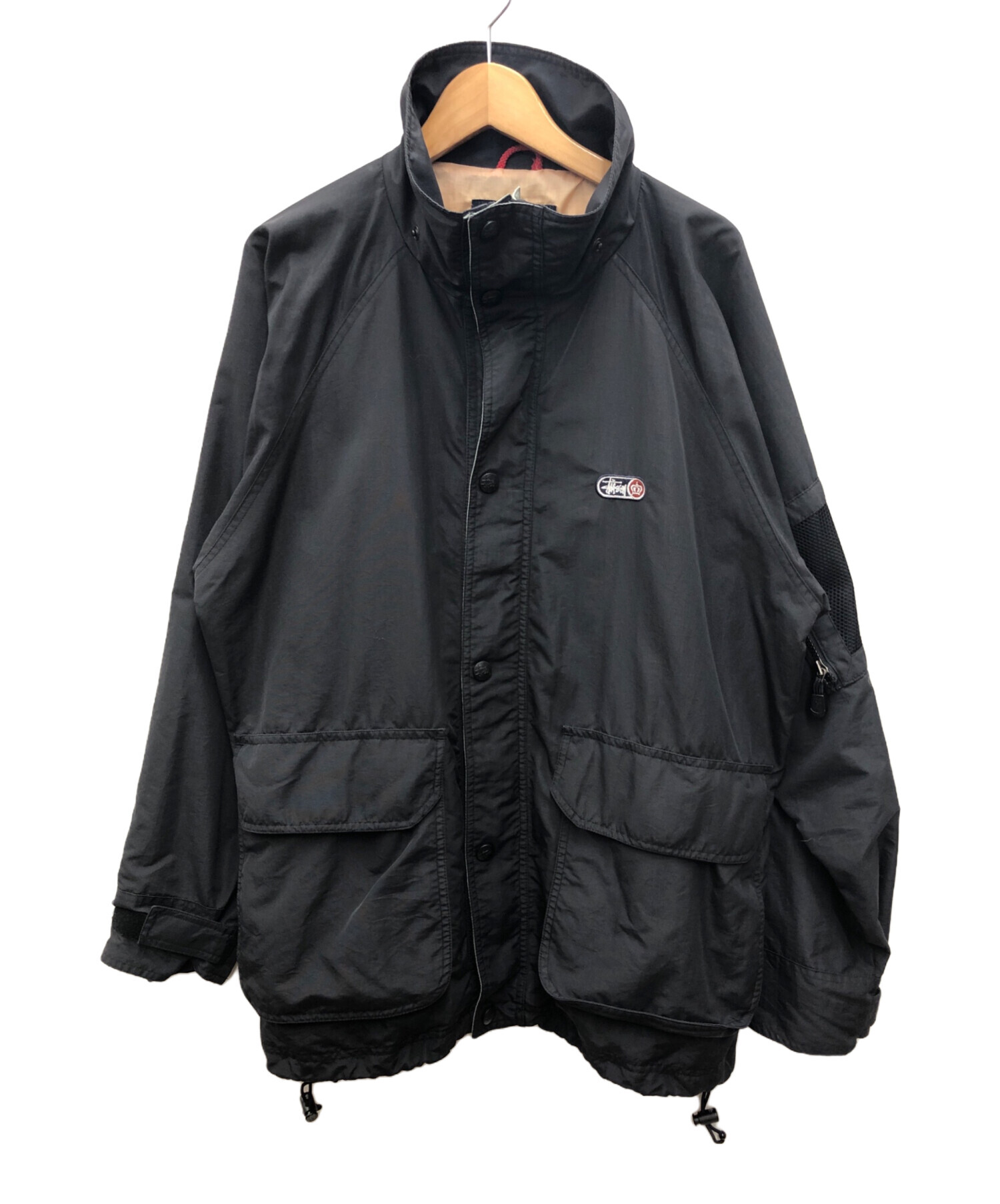 中古・古着通販】stussy (ステューシー) ナイロンジャケット ブラック