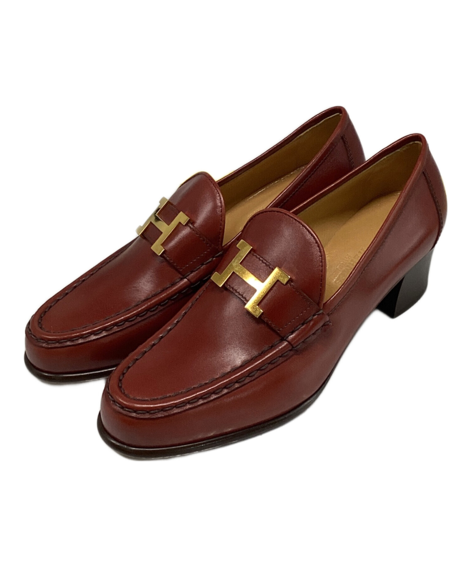 中古・古着通販】HERMES (エルメス) コンスタンスローファー ブラウン