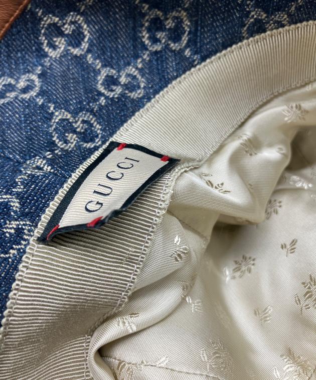 中古・古着通販】GUCCI (グッチ) GGキャンバスバケットハット ネイビー