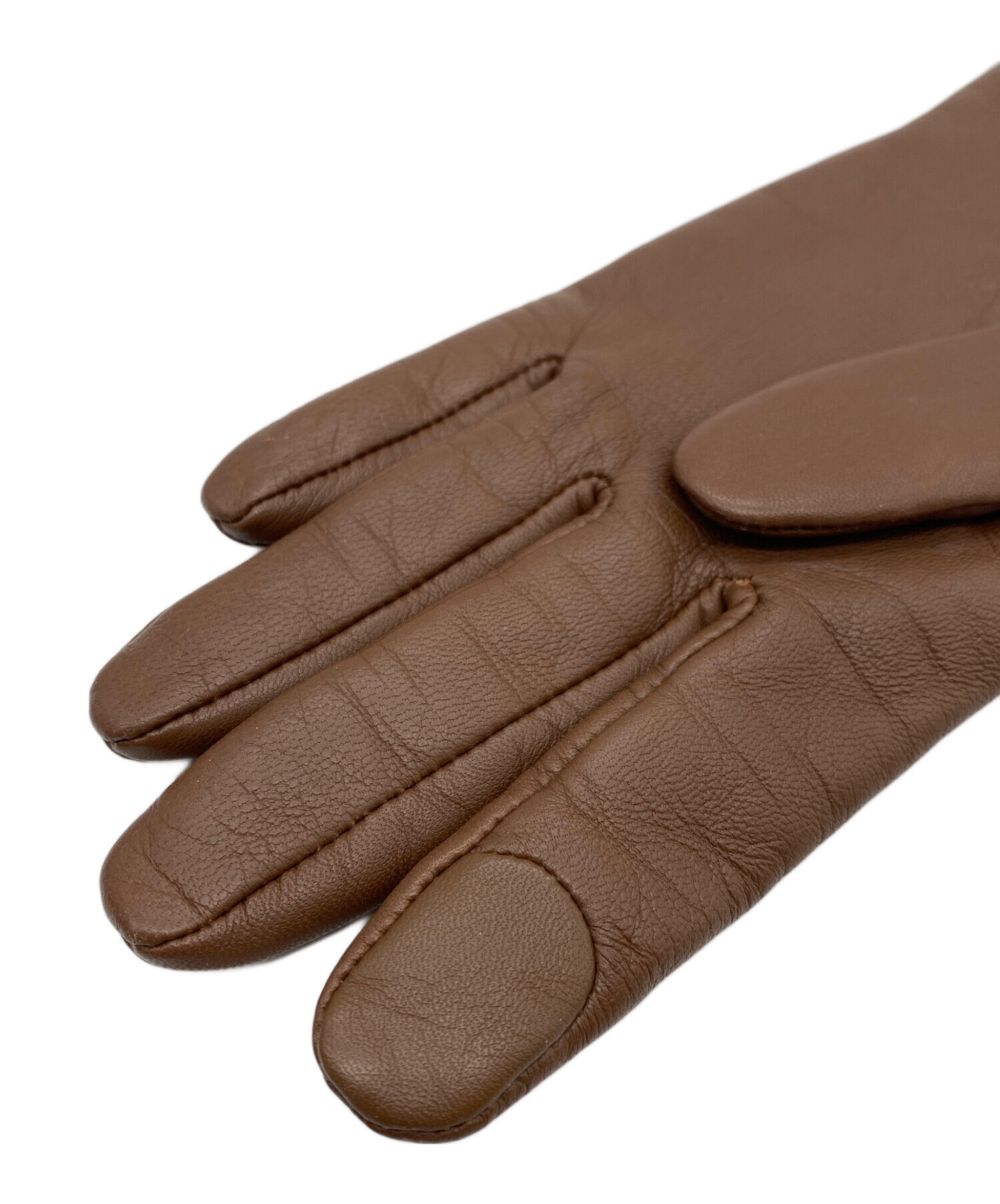 中古・古着通販】COACH (コーチ) レザーグローブ ブラウン サイズ:175