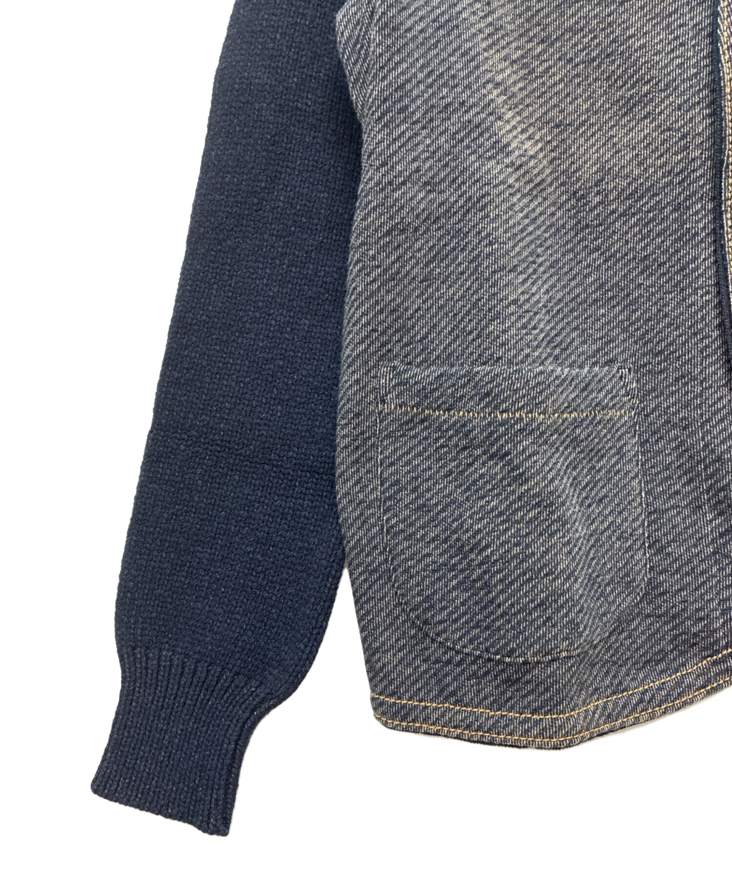 中古・古着通販】45rpm (45アールピーエム) コットンデニムドッキング