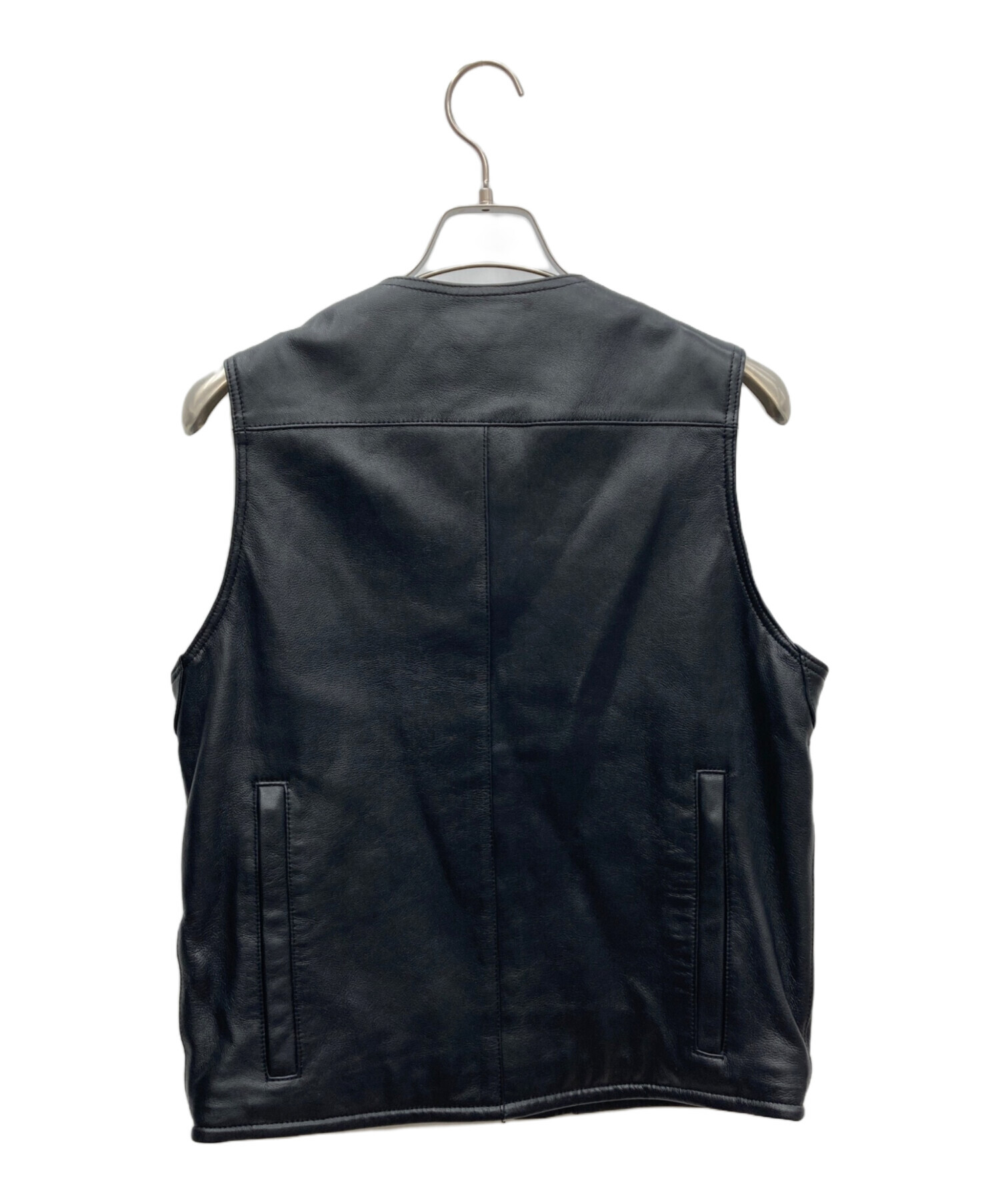 中古・古着通販】KADOYA (カドヤ) レザーベスト ブラック サイズ:S