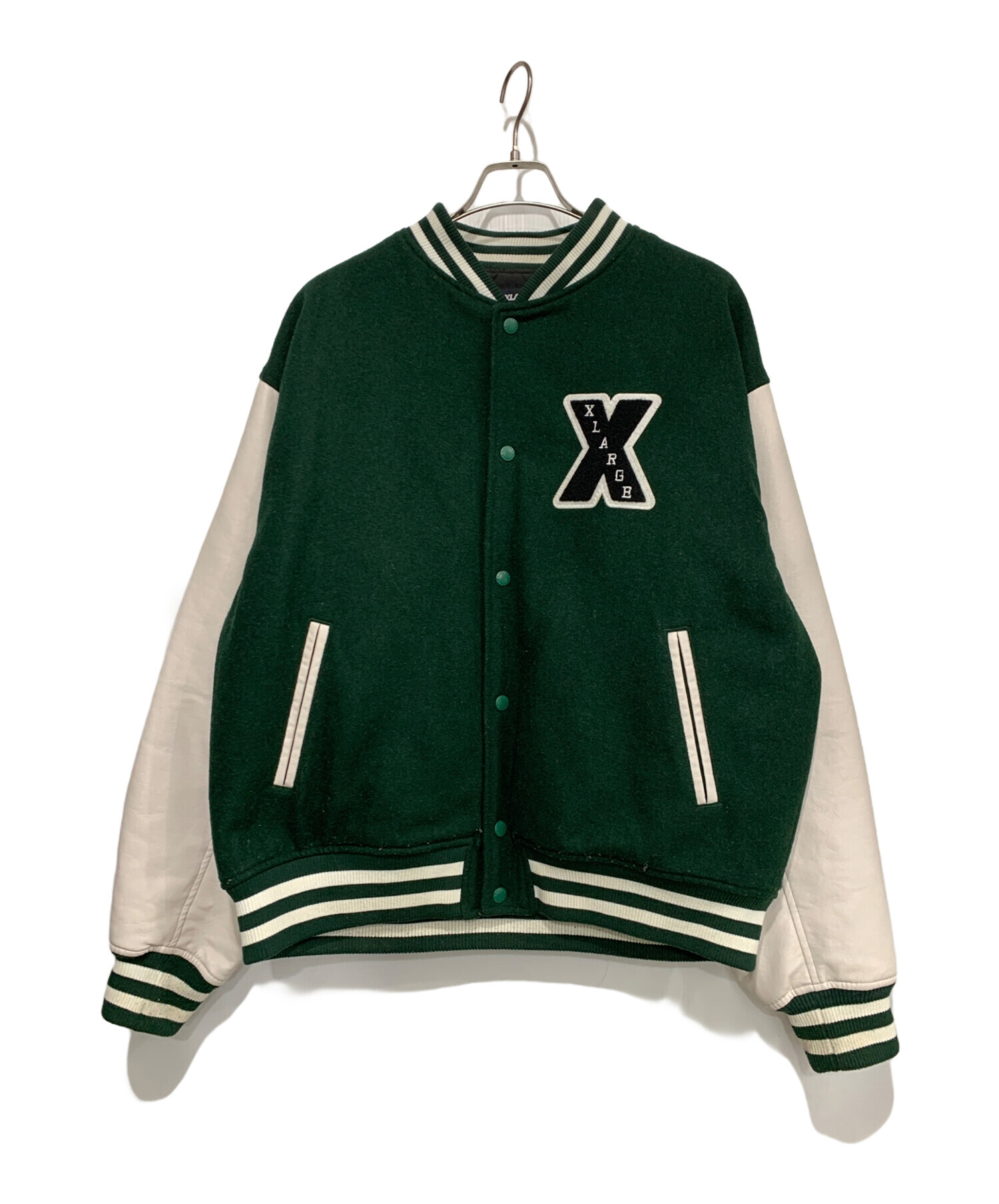中古・古着通販】X-LARGE (エクストララージ) スタジャン グリーン