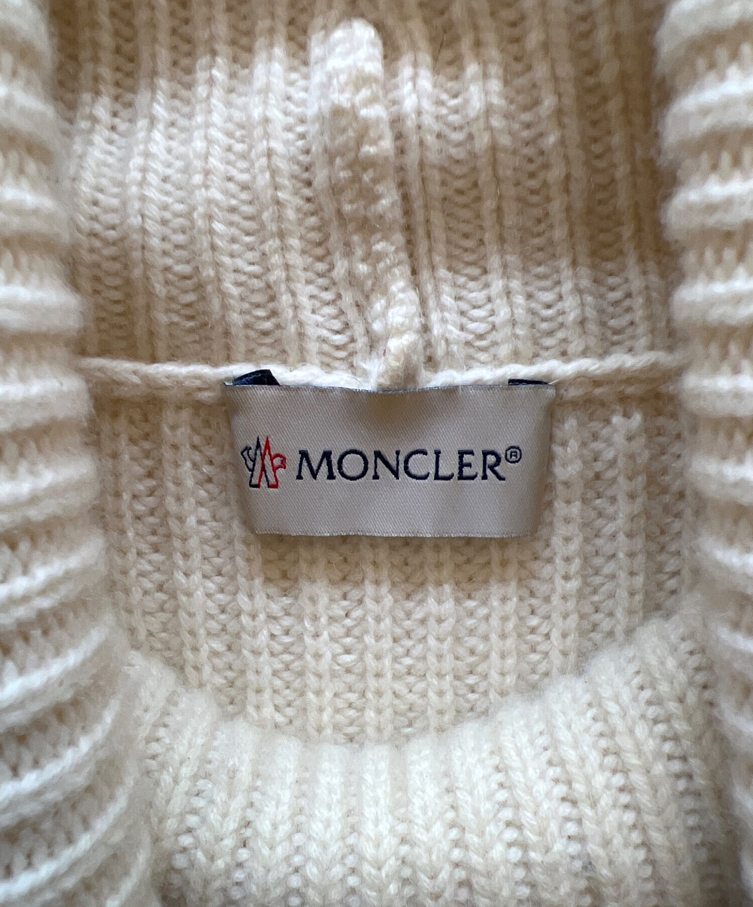 中古・古着通販】MONCLER (モンクレール) 厚手ニット アイボリー