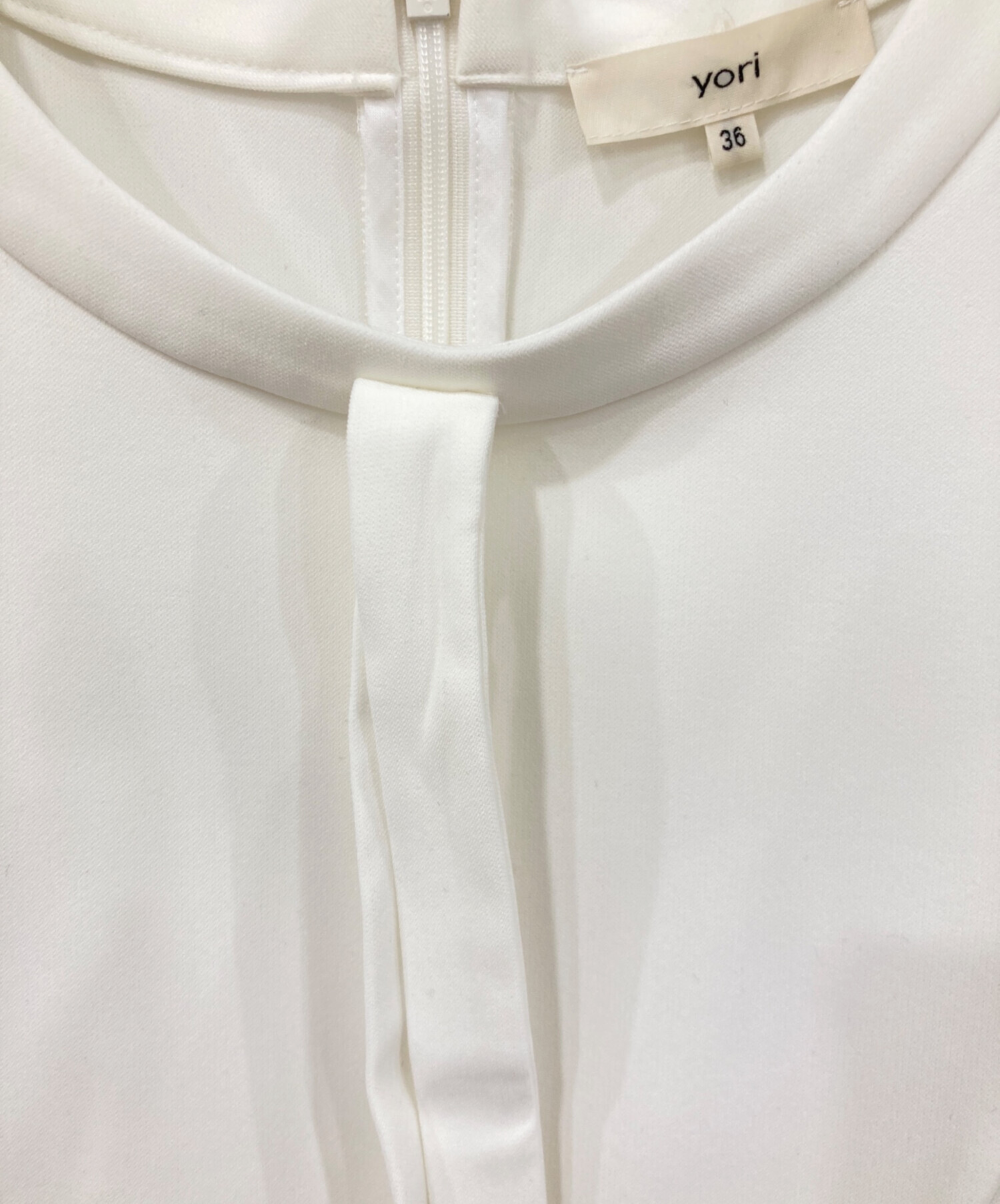 中古・古着通販】YORI (ヨリ) セレモニーリボンパフブラウス ホワイト