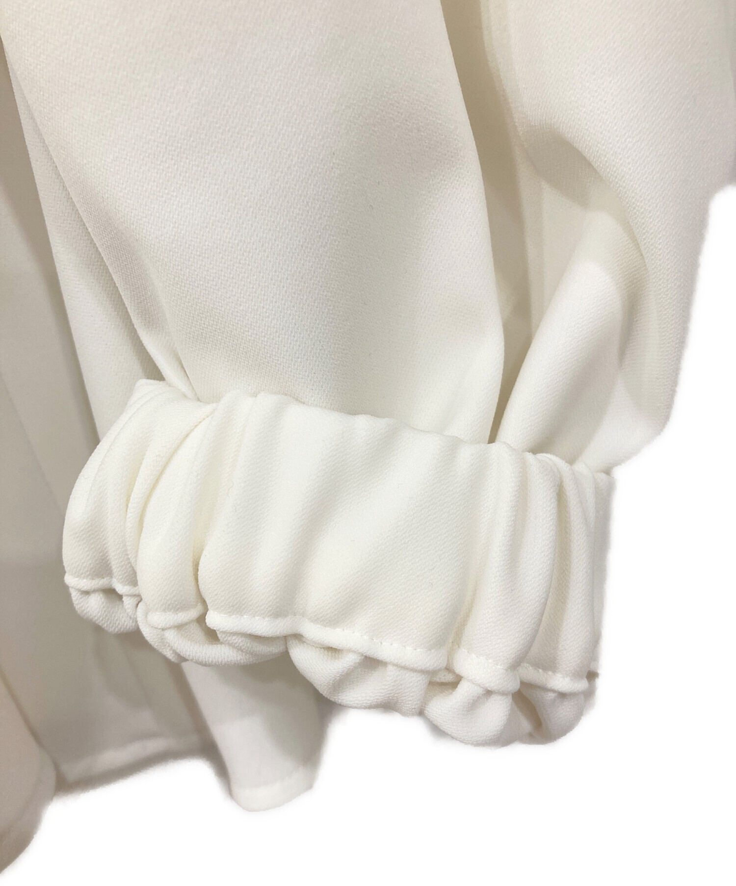 中古・古着通販】YORI (ヨリ) セレモニーリボンパフブラウス ホワイト