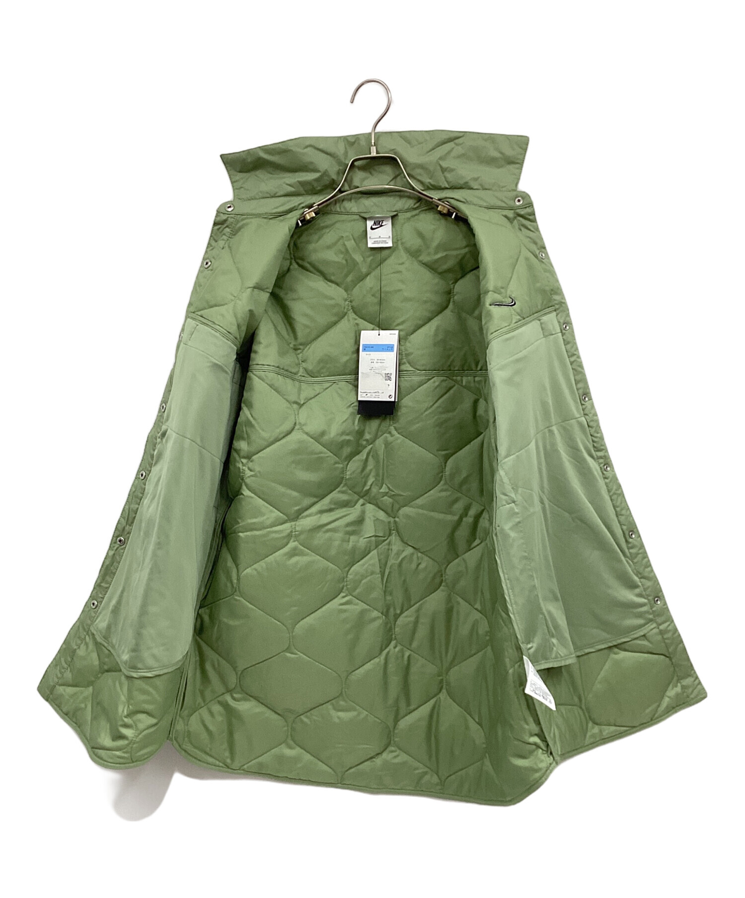 中古・古着通販】NIKE (ナイキ) キルティングジャケット 黄緑 サイズ:M