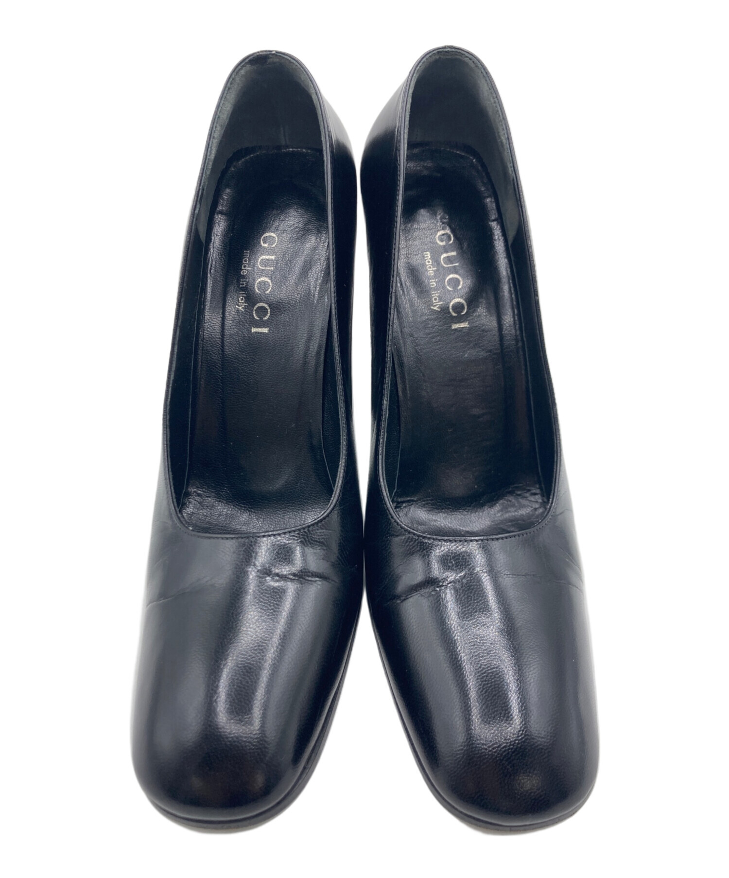 中古・古着通販】GUCCI (グッチ) GUCCI レザー ハイヒール ブラック