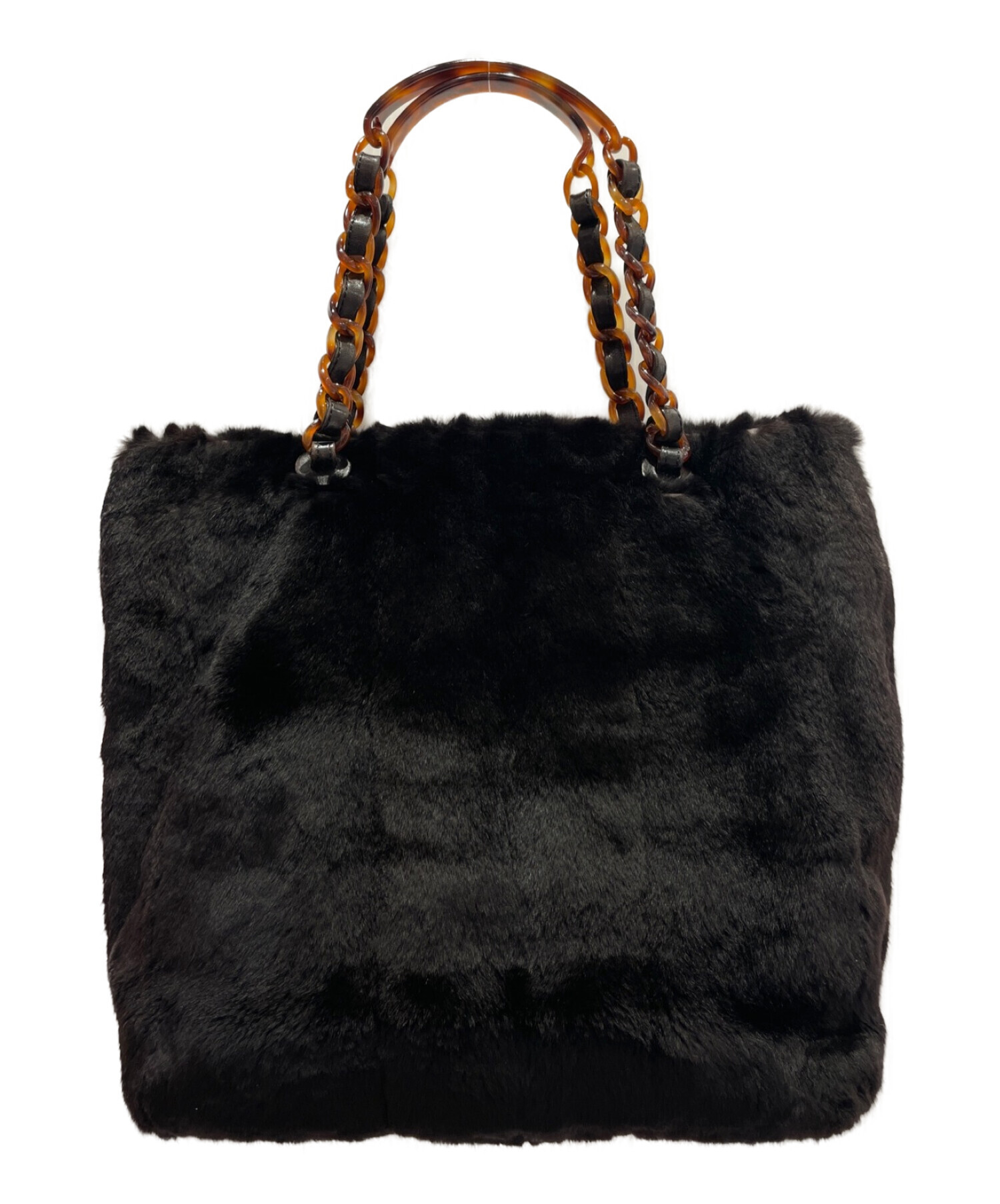 中古・古着通販】CHANEL (シャネル) ファートートバッグ ダーク